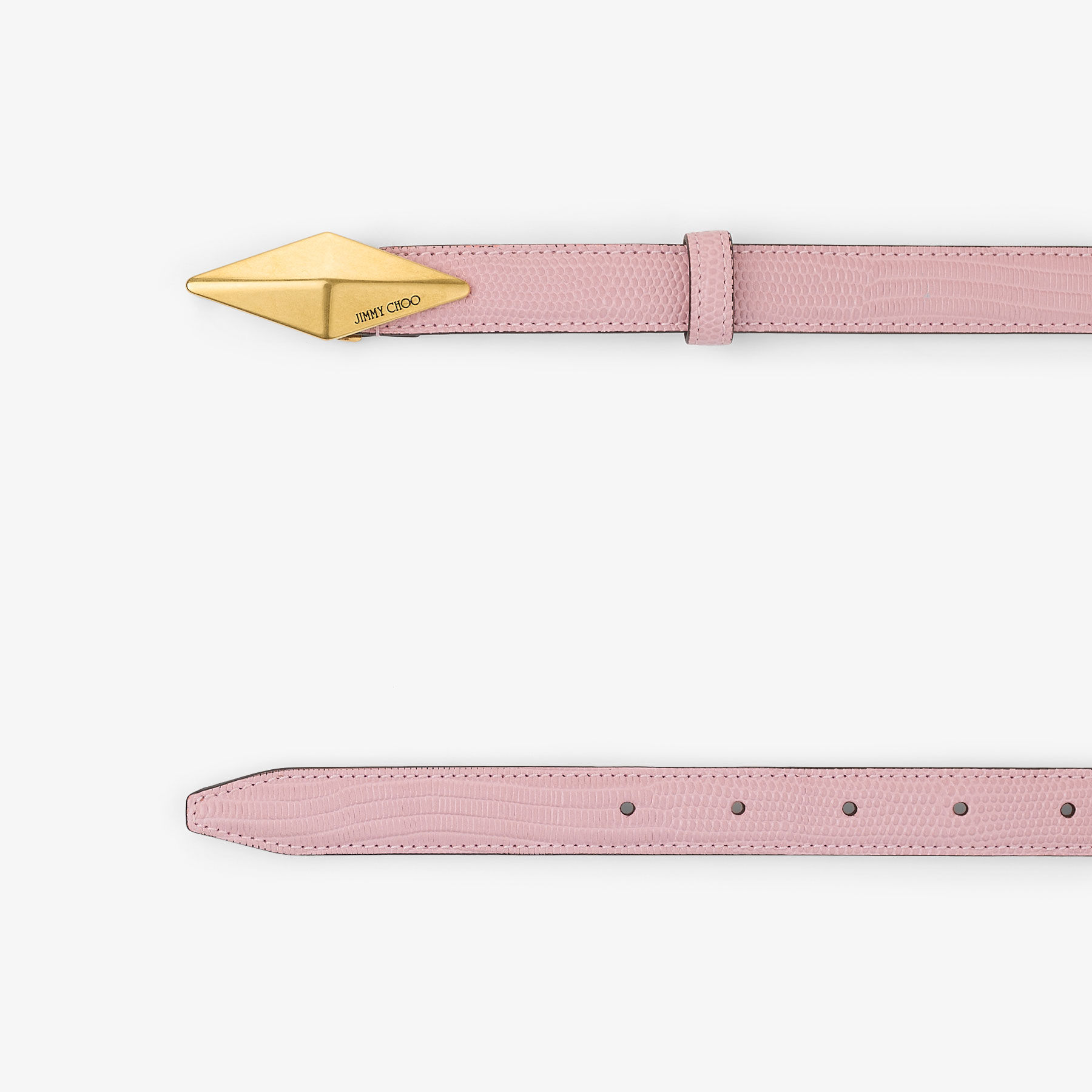 ベルト JIMMY CHOO Diamond Clasp Belt Sunbleached Yellow Lizard Diamond Clasp Belt|Rose/Gold Lizard Print Belt| JIMMY CHOO AU