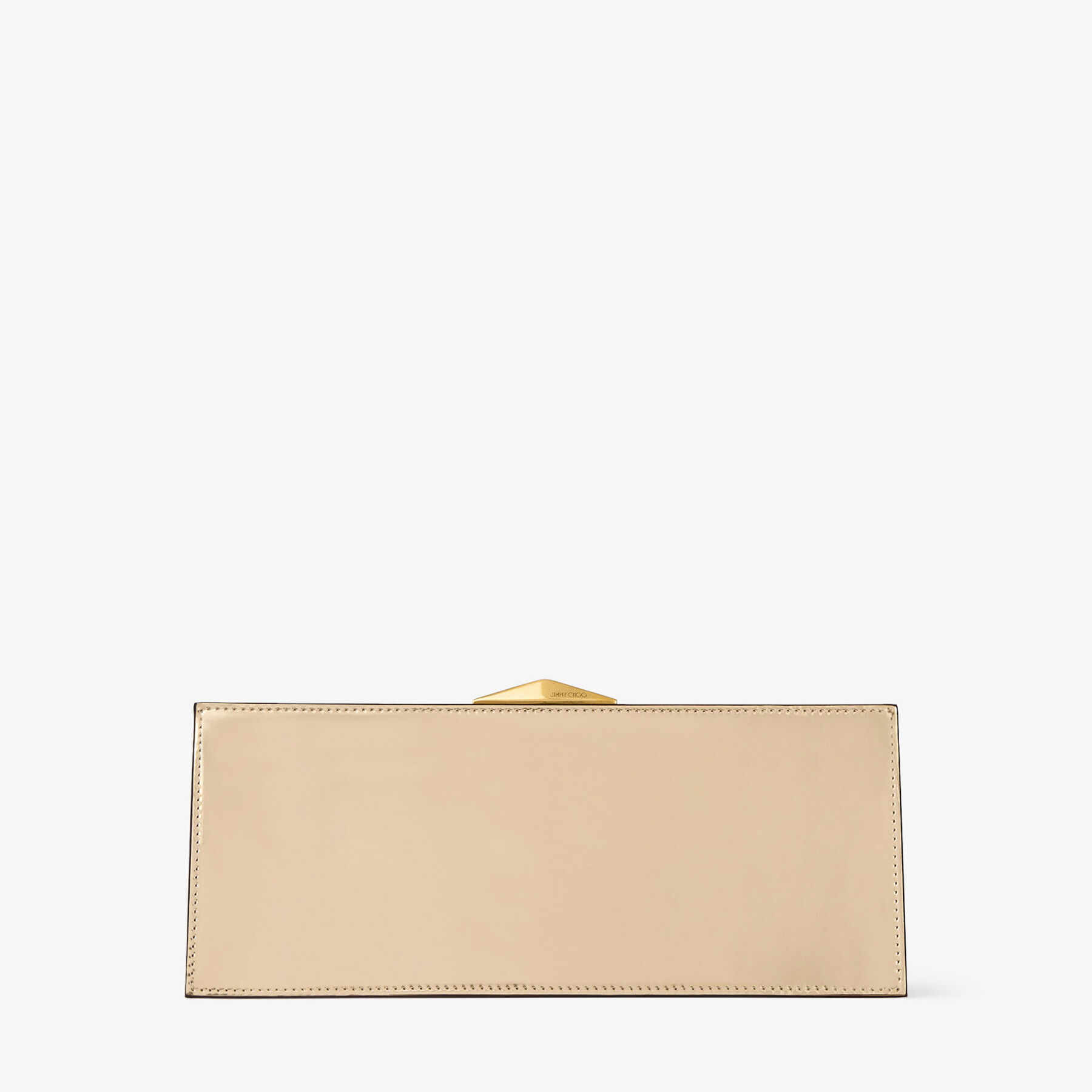 Diamond Cocktail | Gold Mirror Leather Clutch | Jimmy Choo