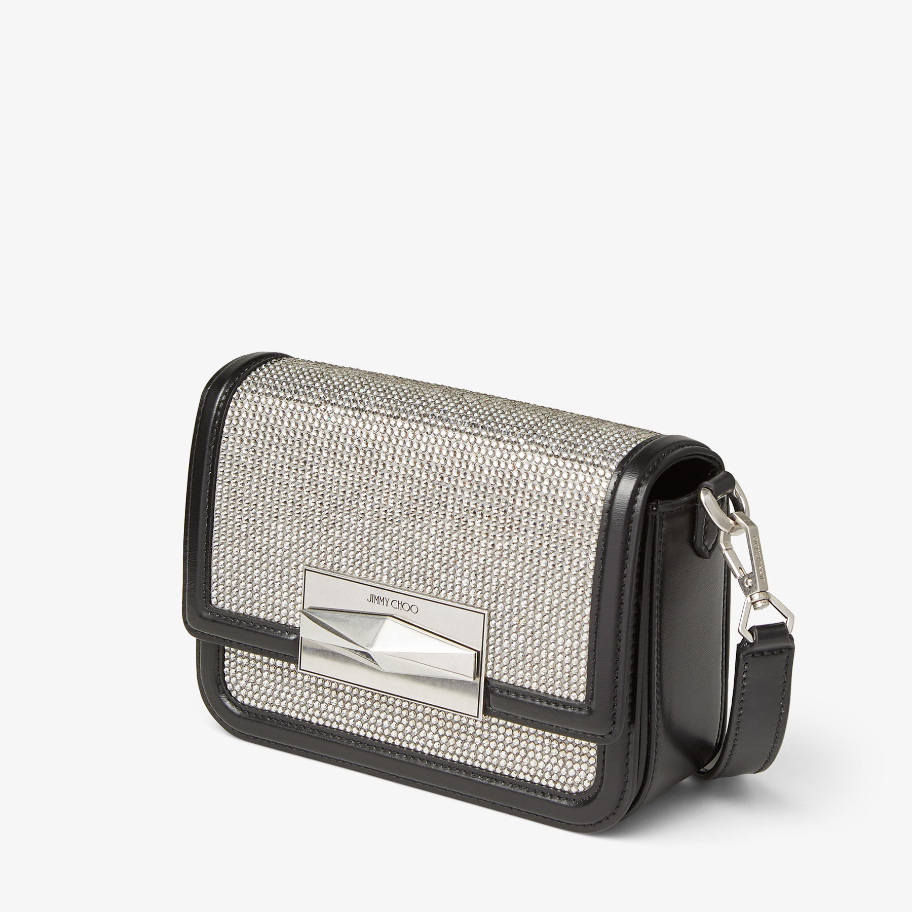 JIMMY CHOO■Diamond Crossbody■クロスボディバッグ DIAMOND CROSSBODY | Black Box Calf Leather Crossbody Bag