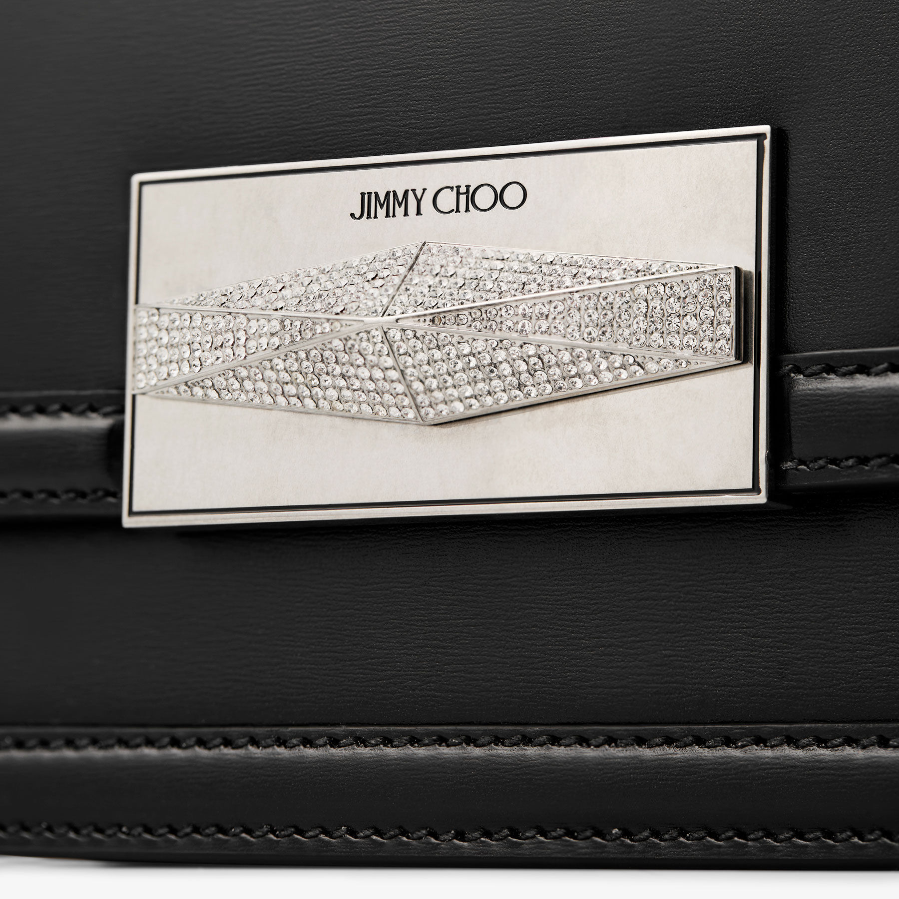 Diamond Crossbody | Black Leather Crossbody Bag | JIMMY CHOO