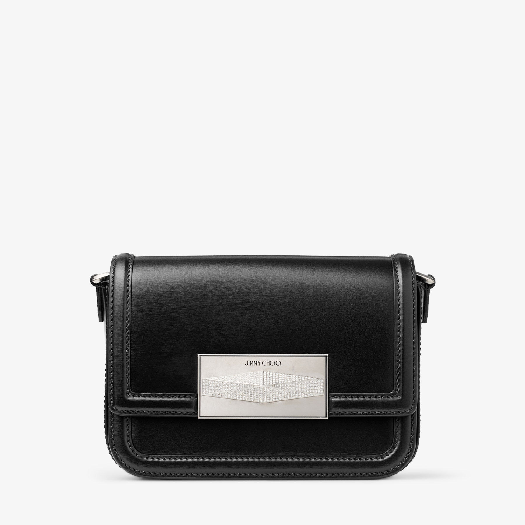 Diamond Crossbody | Black Leather Crossbody Bag | JIMMY CHOO