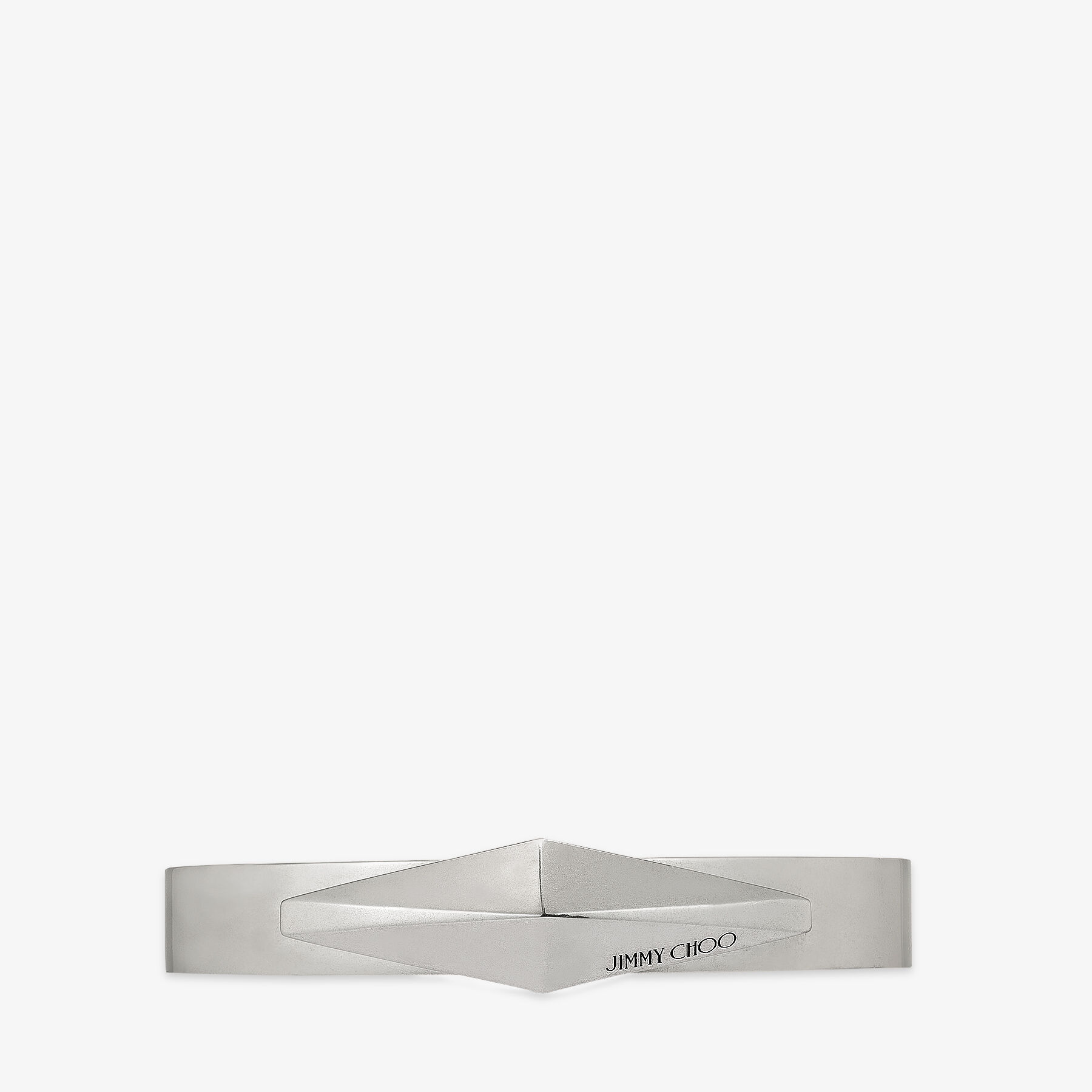 Diamond Cuff M | Antique Silver Metal Diamond Cuff | JIMMY CHOO
