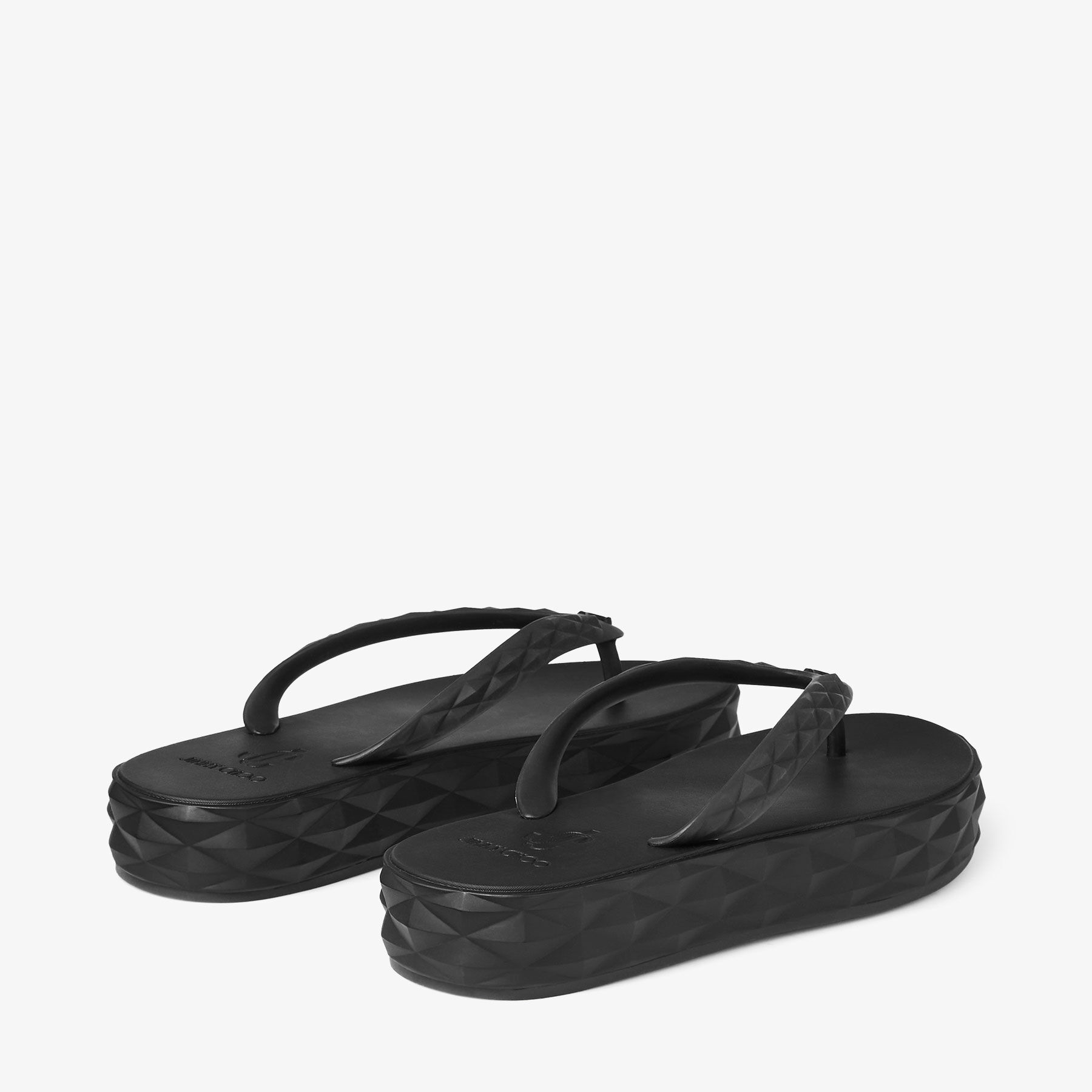 Diamond Flip Flop | Discover the Jimmy Choo Black Rubber Flip