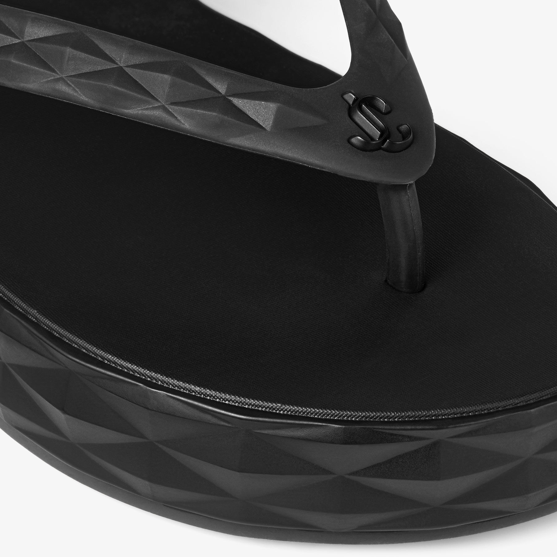 Diamond Flip Flop | Discover the Jimmy Choo Black Rubber Flip
