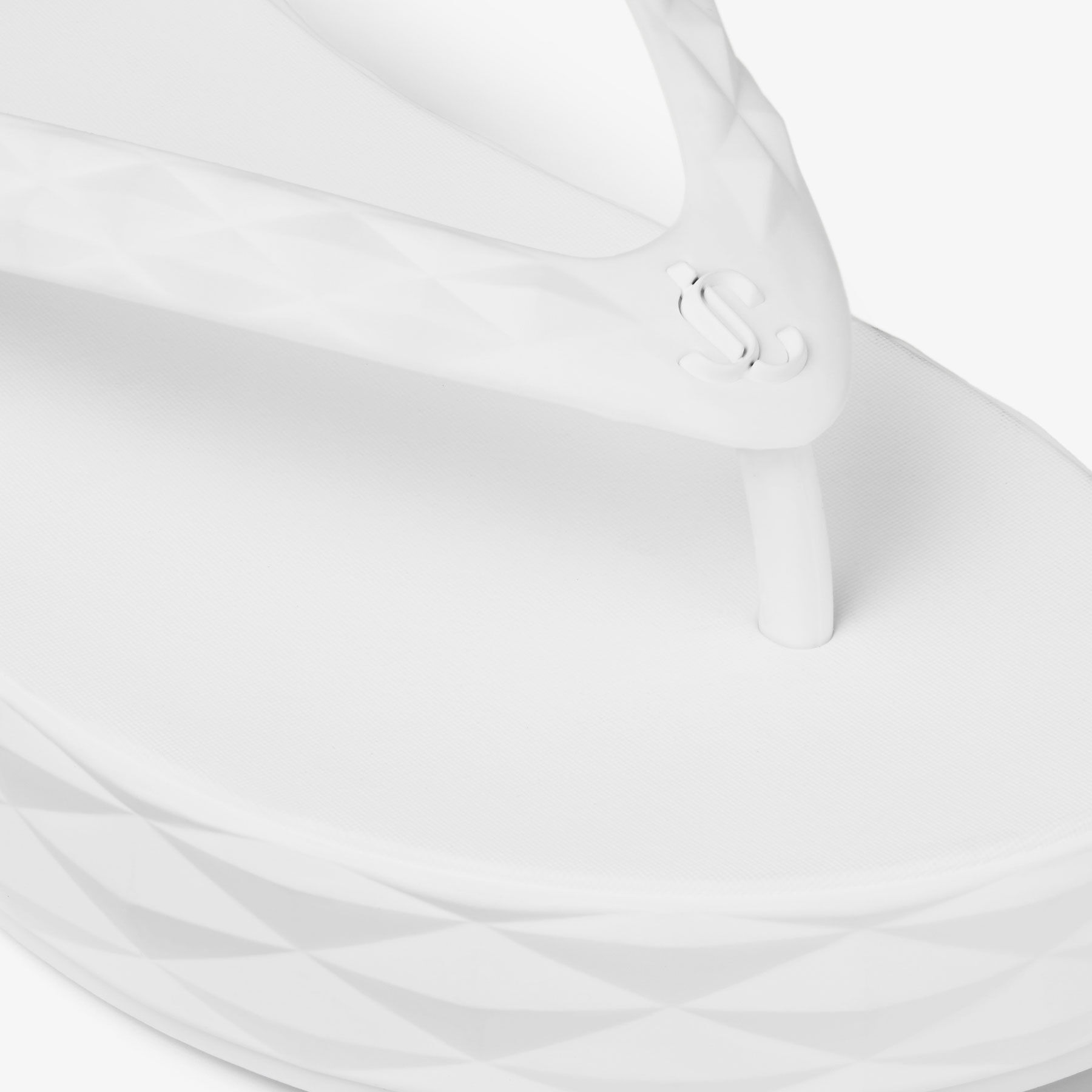 Diamond Flip Flop | Discover the Jimmy Choo Optical White Rubber