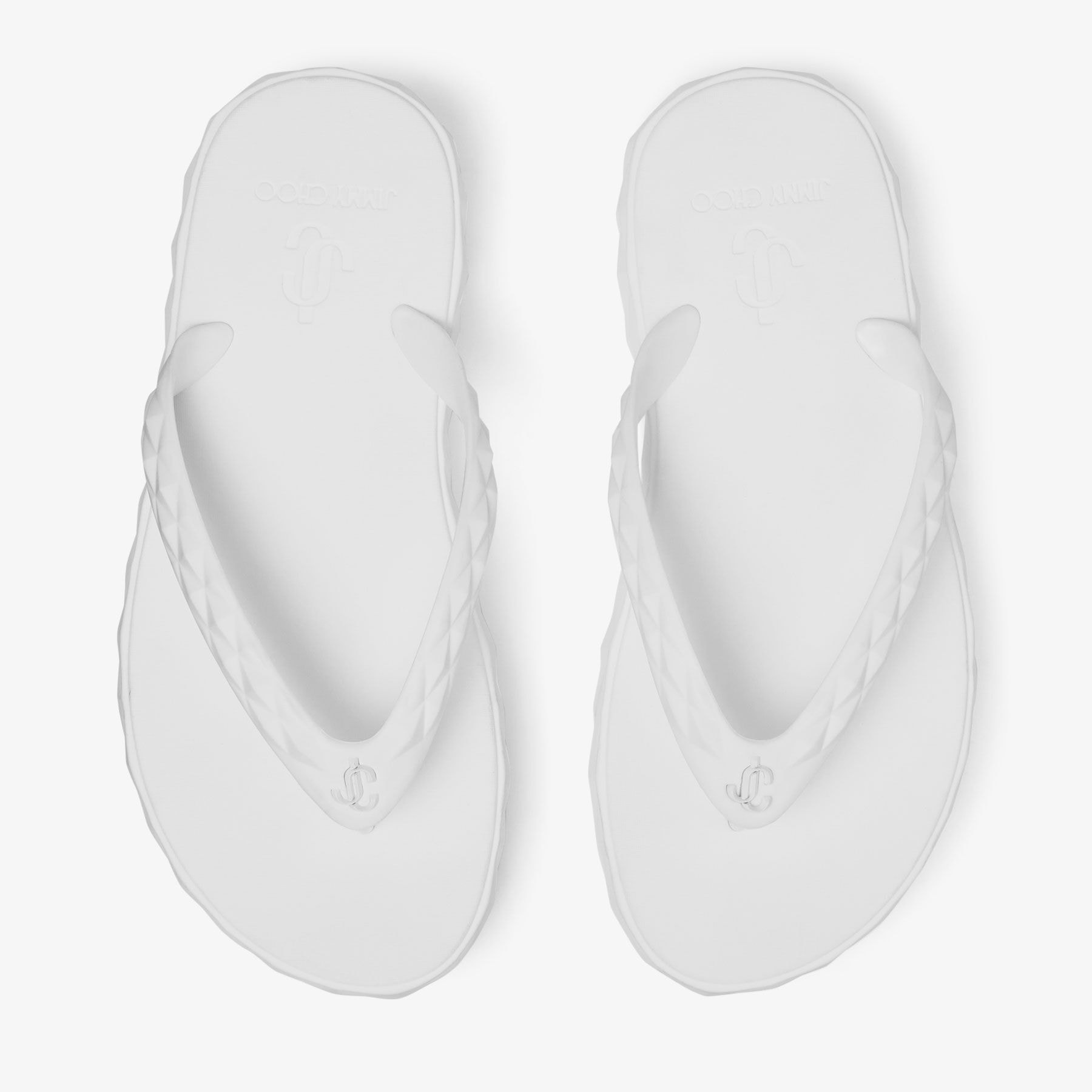 Diamond Flip Flop | Discover the Jimmy Choo Optical White Rubber