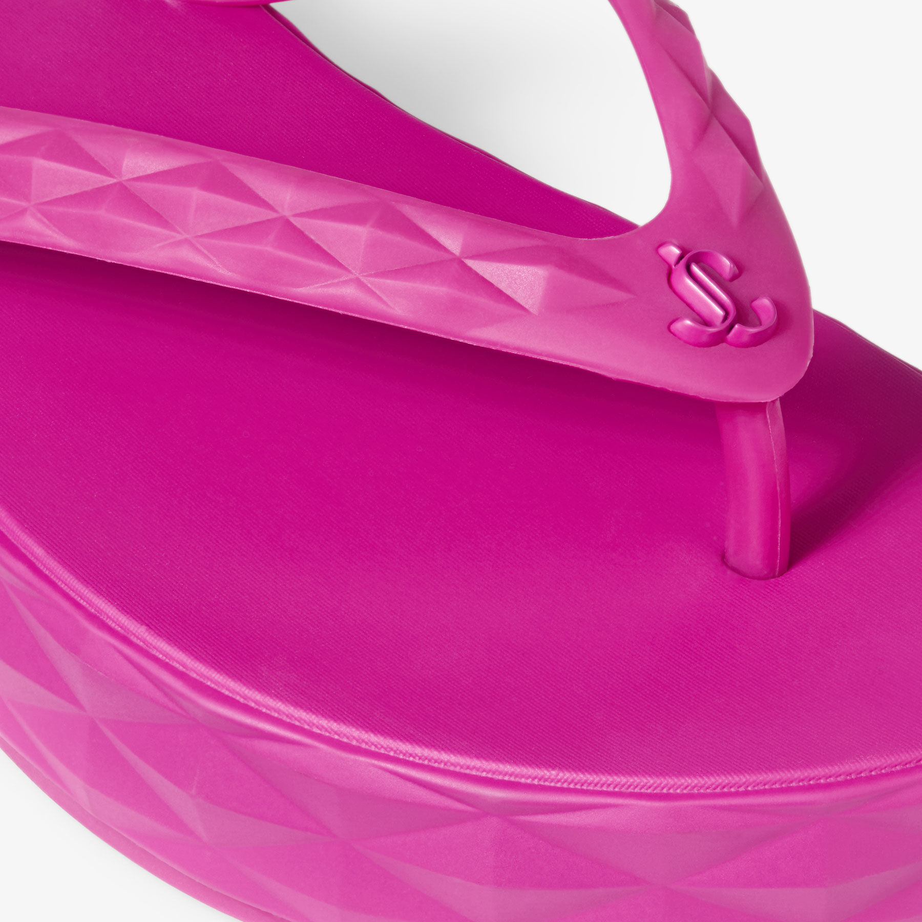 Diamond Flip Flop | Discover the Jimmy Choo Fuchsia Rubber Fip
