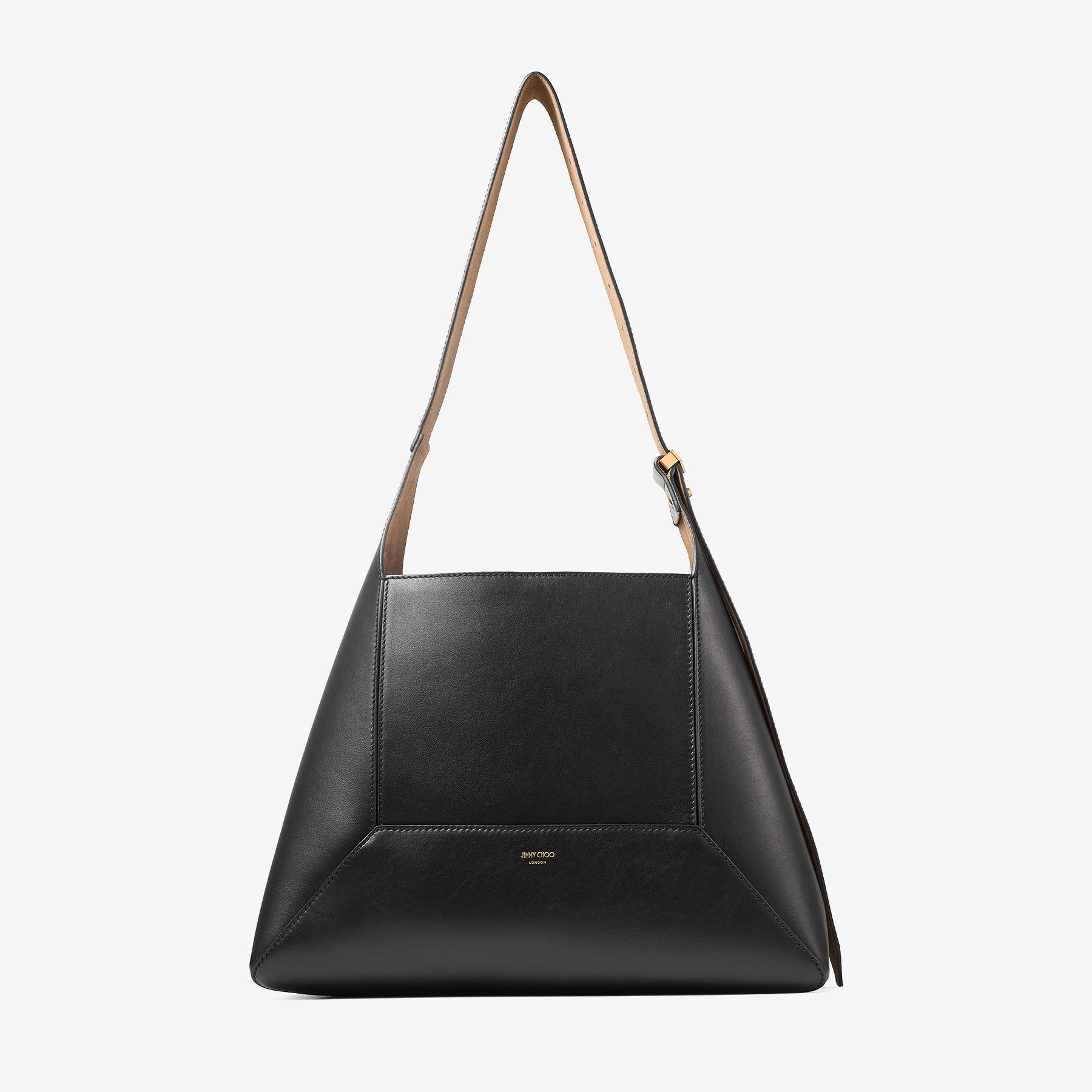 Diamond Hobo/M | Black Leather Shoulder Bag | JIMMY CHOO NZ