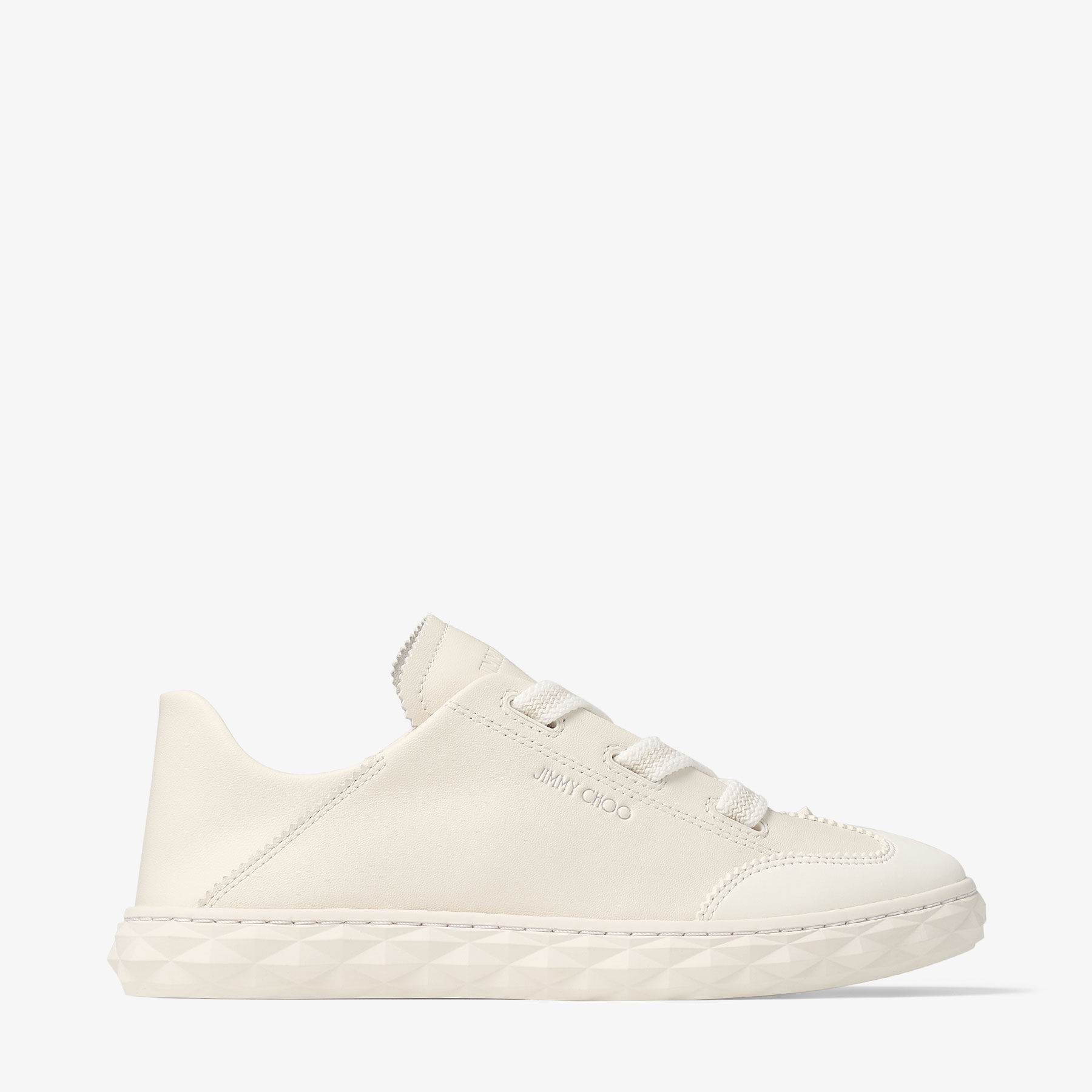 【JIMMY CHOO】Diamond Light Flex スニーカー ローカット ロゴ Diamond Light Flex/F| Latte Leather Trainers | JIMMY CHOO
