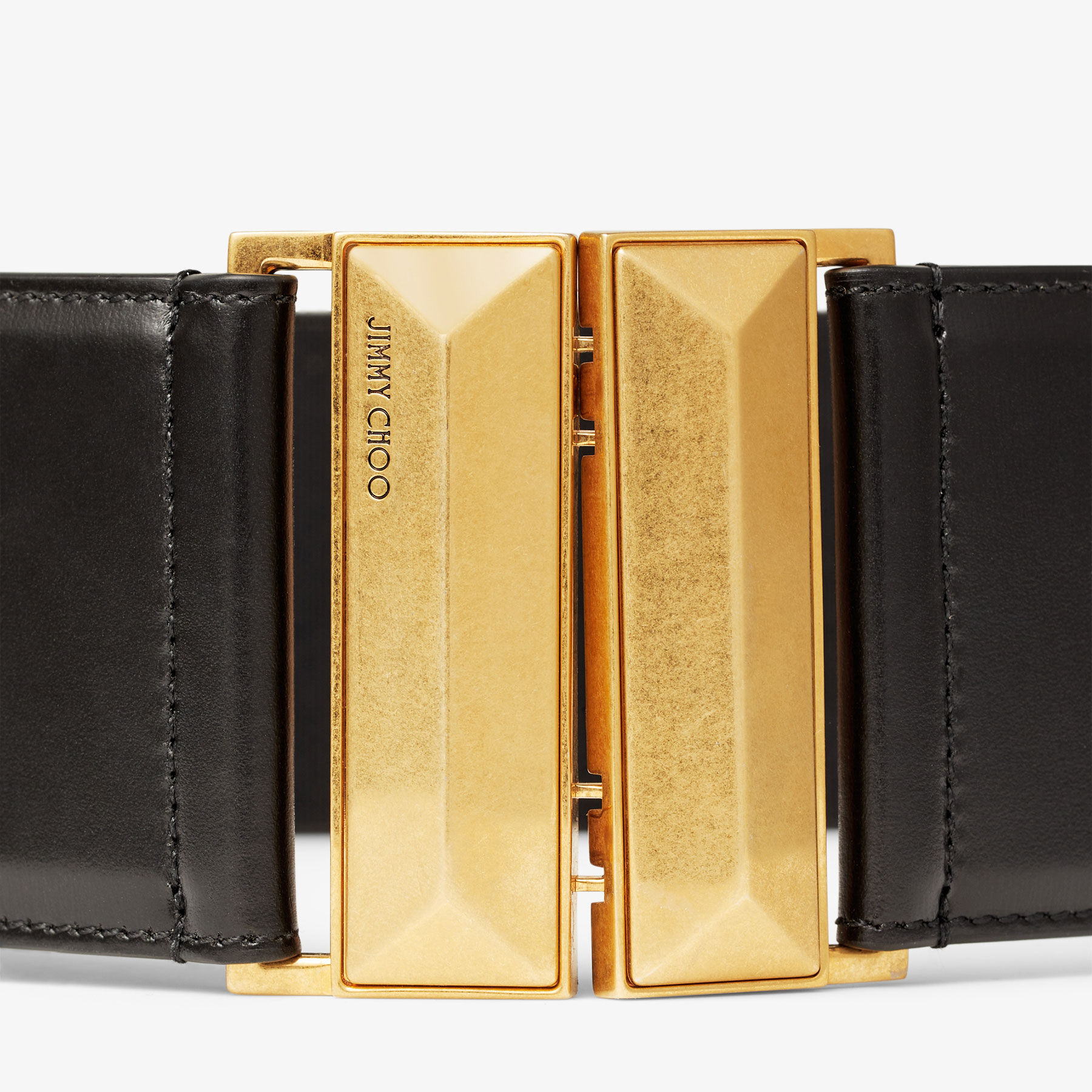 ベルト JIMMY CHOO Diamond Lock Belt Black Calf Leather Lock Belt DIAMOND LOCK BELT | Black Calf Leather Lock Belt | Autumn