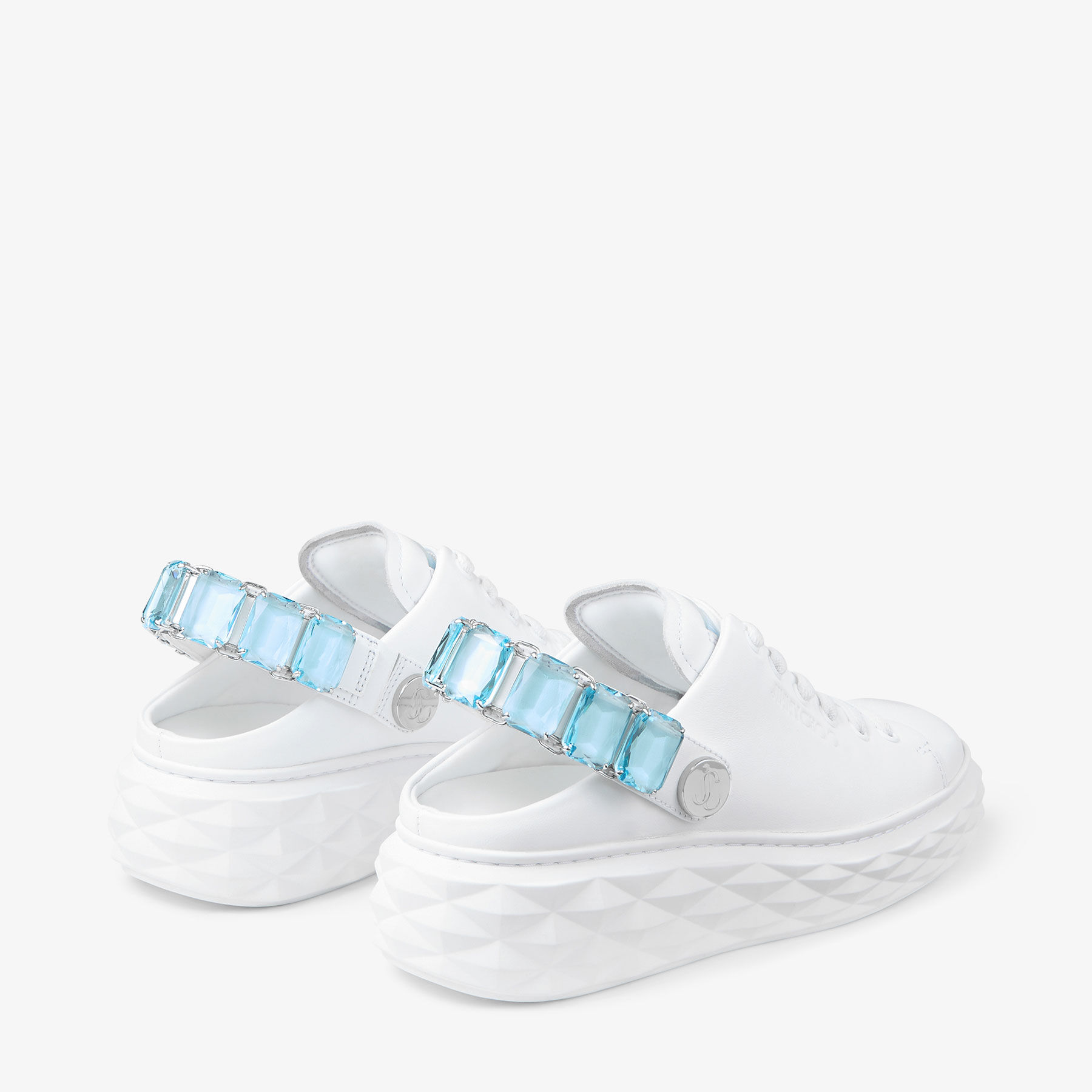 Diamond Sling | Black Nappa Leather Slipper Trainers with
