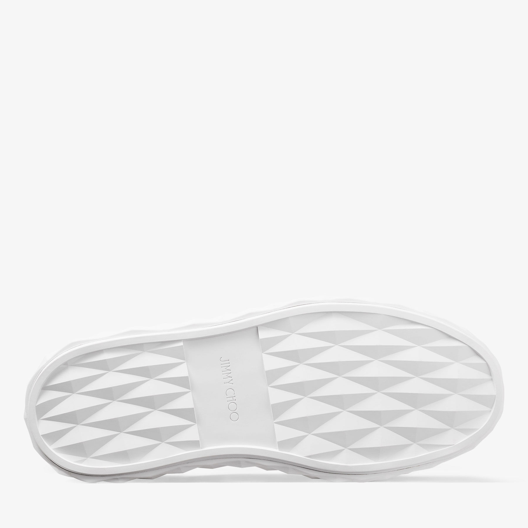 Diamond Maxi/M |White Nappa Leather Trainer| JIMMY CHOO