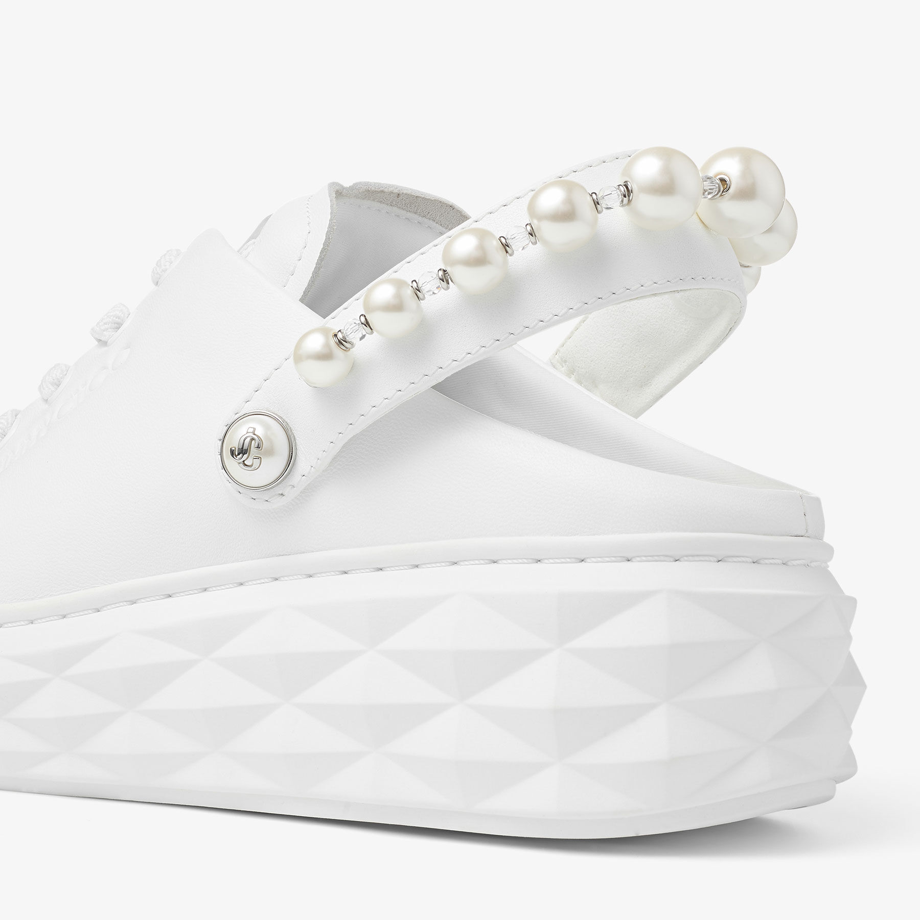 【JIMMY CHOO】Hya 45 - Nappa Leather w/Pearls ★関税送料込み ELISA 45 | Black Nappa and Patent Leather Pumps | Summer