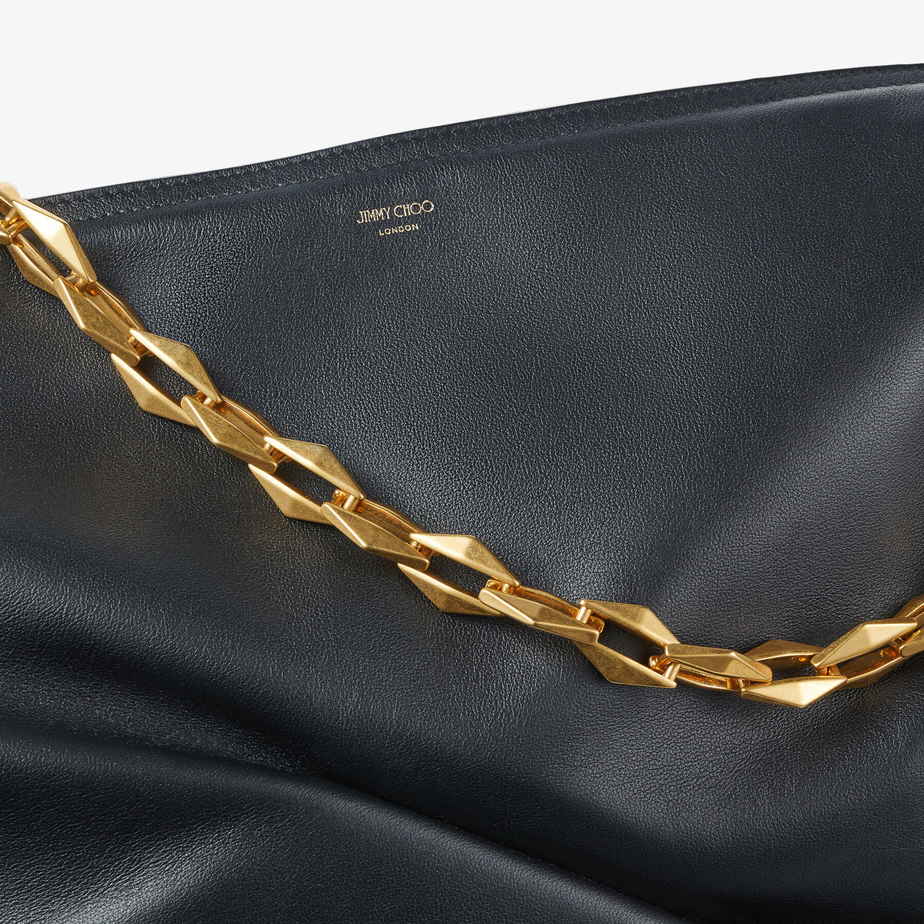 【未使用級】JIMMY CHOO Diamond Hobo/s Black Jimmy Choo Diamond Hobo M shoulder bag for Women - Black in KSA