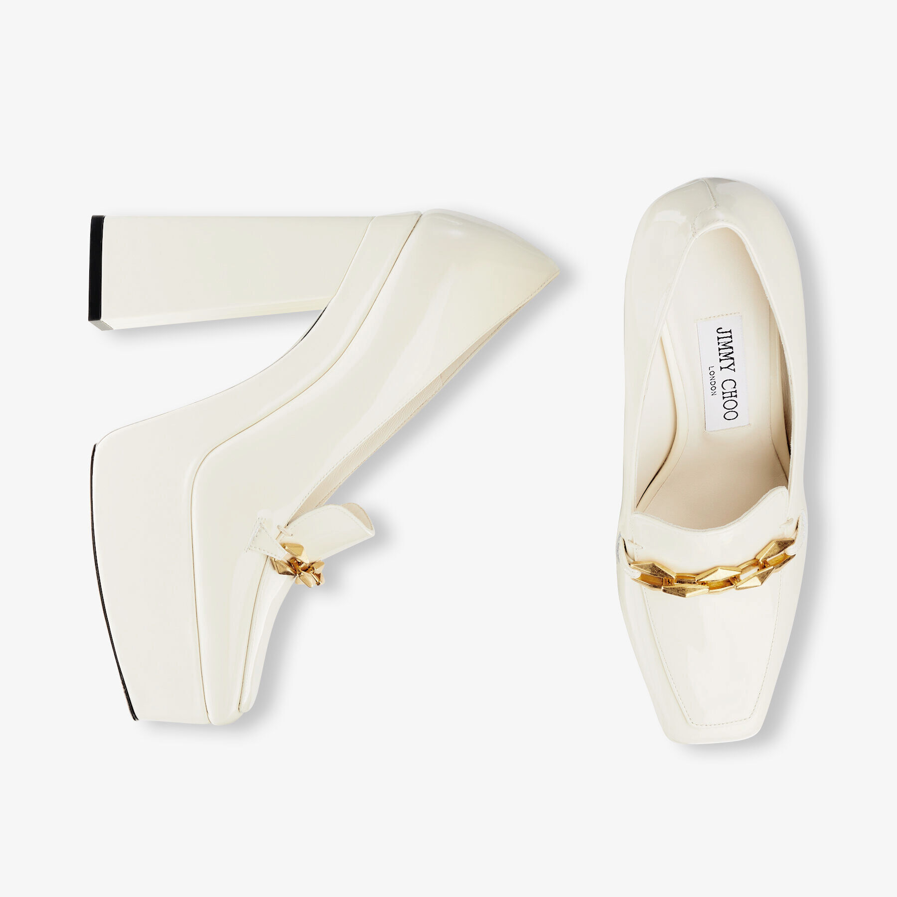 セール♪Jimmy Choo*Diamond Tilda エナメルレザー ローファー白 楽天市場】JIMMY CHOO ジミーチュウ ダイヤモンド・チルダ