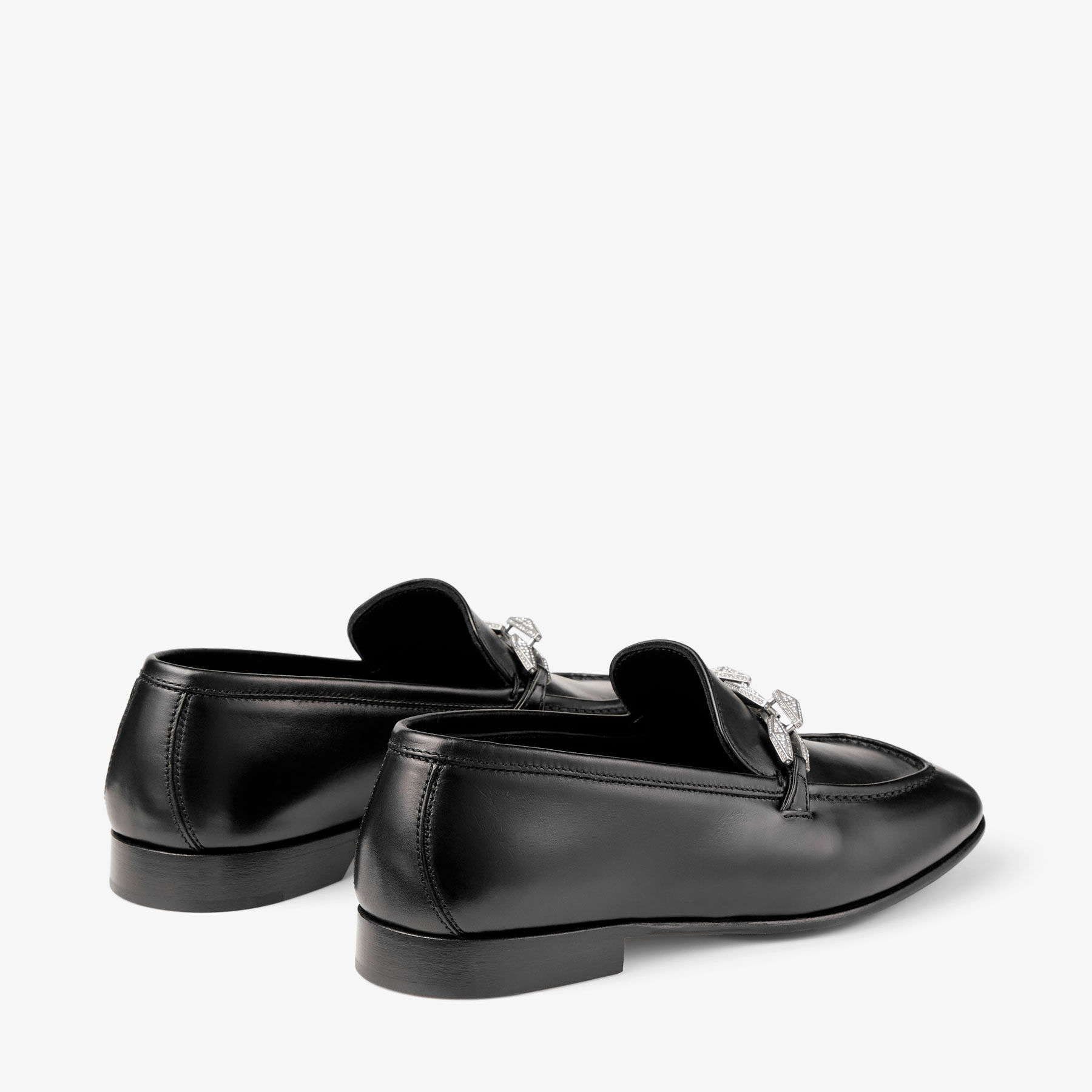 【一部予約販売中】 Leather Calf Black | Loafer Tilda Diamond Flats CHOO JIMMY | 靴