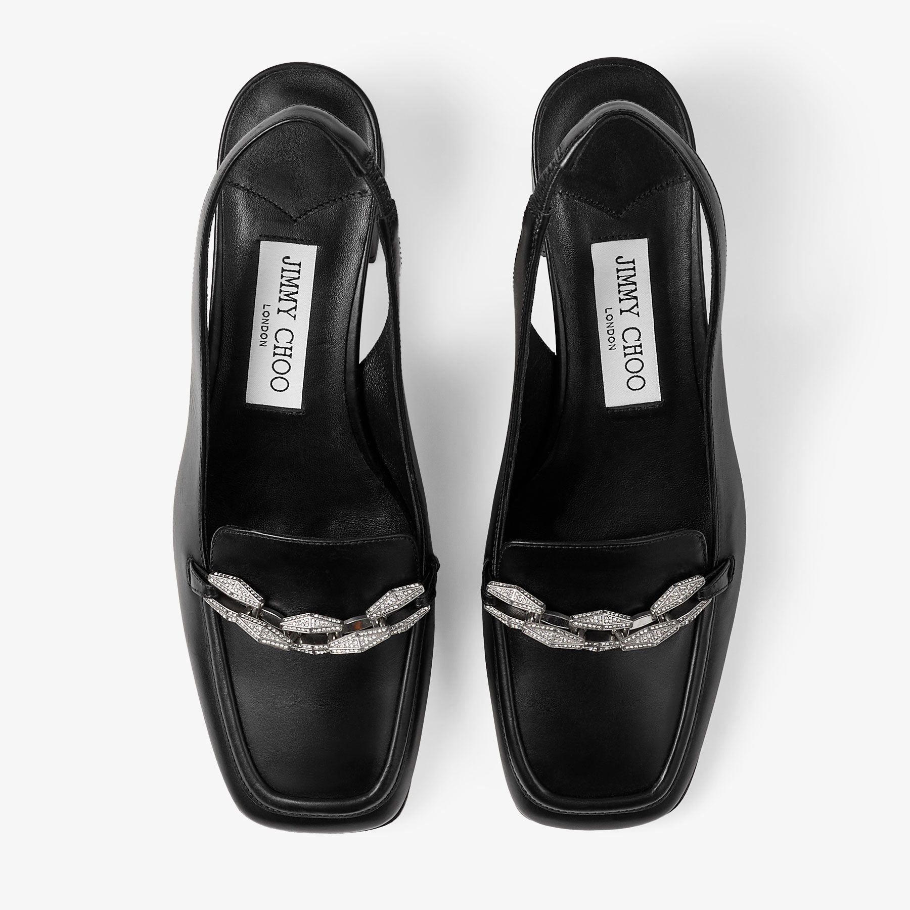 JIMMY CHOO Diamond Tilda Sling Back 45リザードレザーパンプス Diamond Tilda Sling Back 45 | Black Leather Pumps | JIMMY CHOO