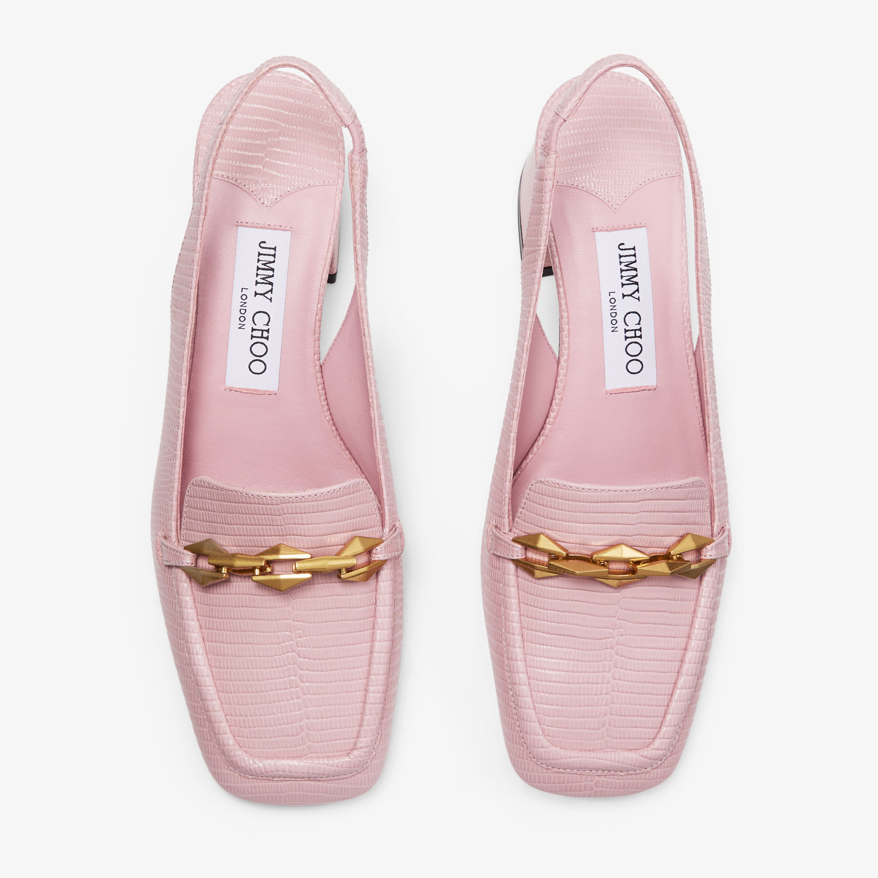 Diamond Tilda Sling Back 45|Rose Lizard Print Pumps| JIMMY