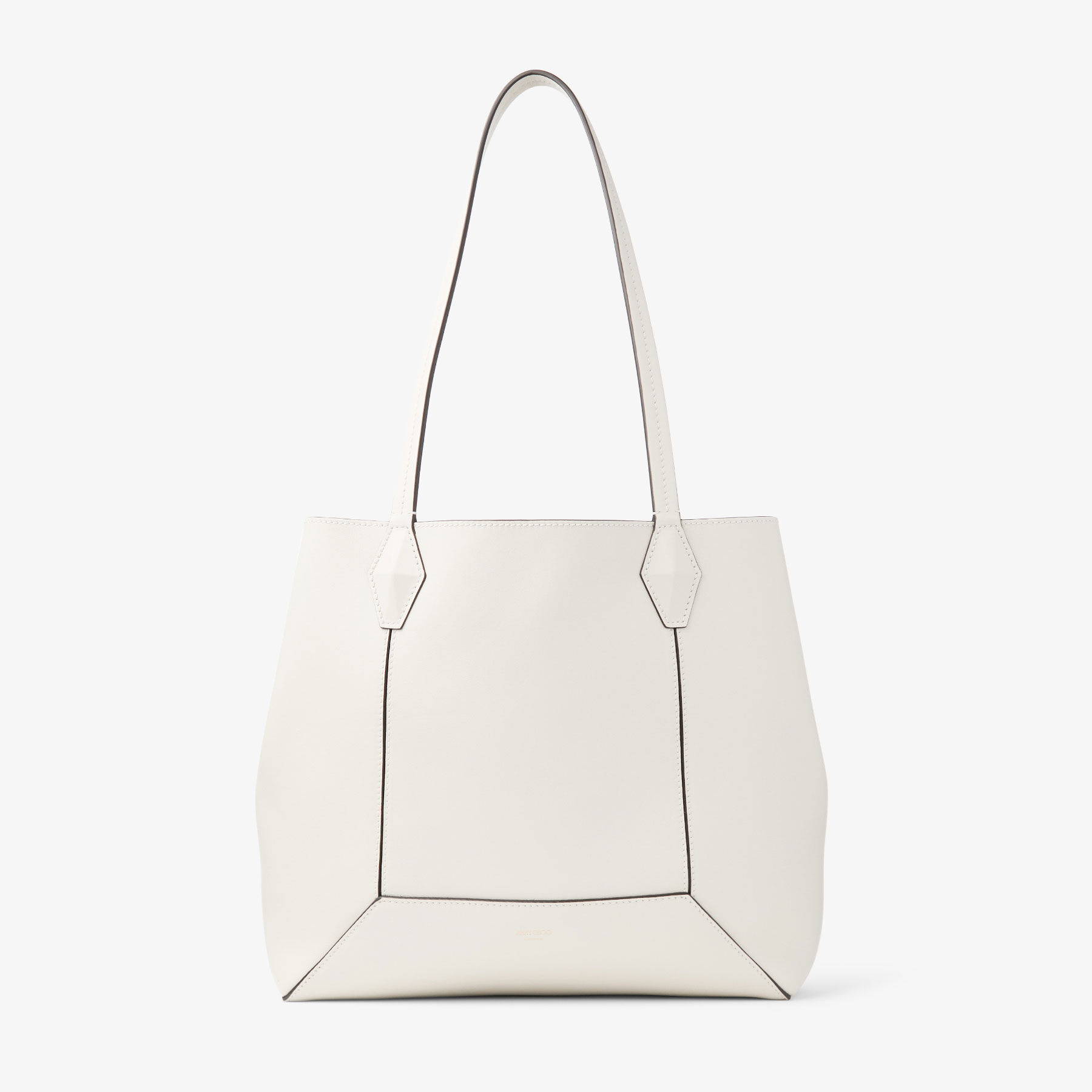 トートバッグ Jimmy Choo White Leather Diamond Shopping Bag Diamond Tote/XS | Latte Leather Mini Tote Bag | JIMMY CHOO