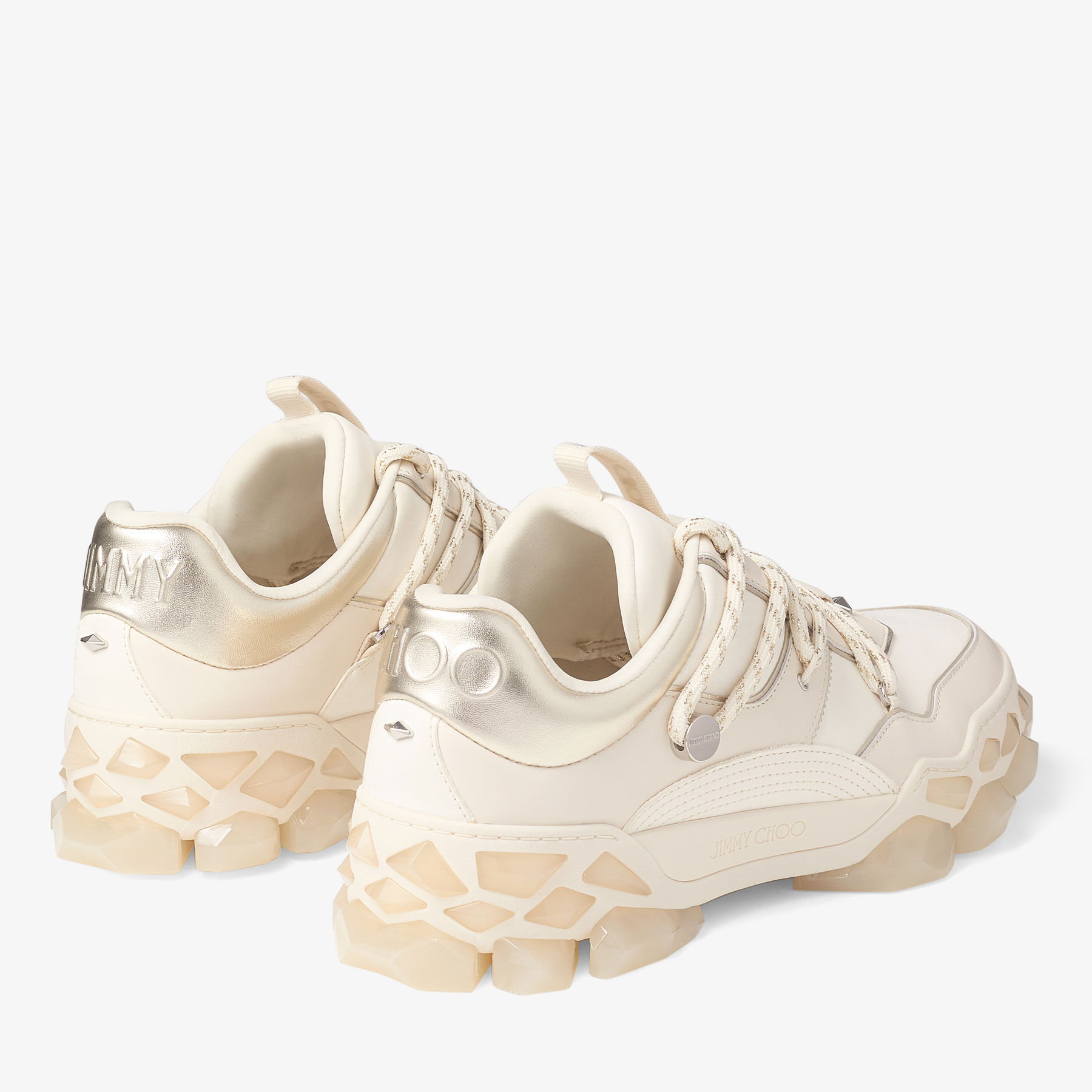 オムライチュ！！！！ Diamond X II/M | Latte Leather Trainers | JIMMY CHOO