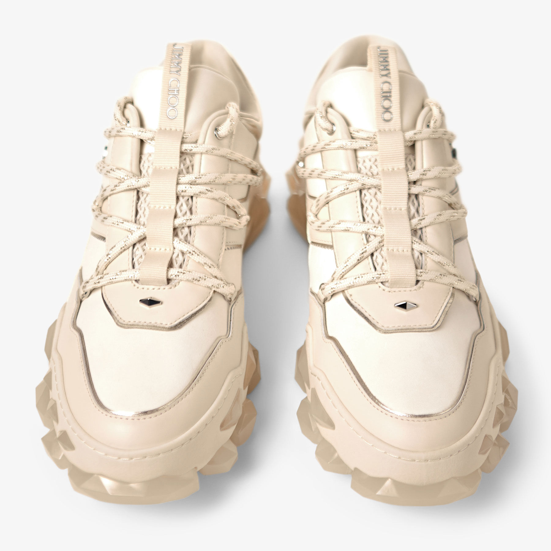 Diamond X II/M | Latte Leather Trainers | JIMMY CHOO