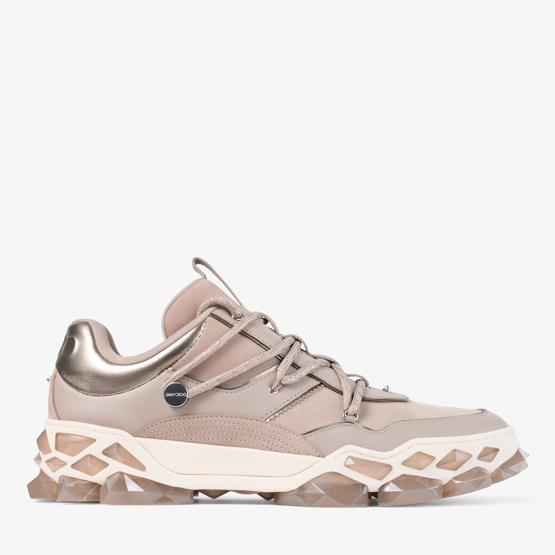 Diamond X II/M |Taupe Leather Trainers JIMMY CHOO