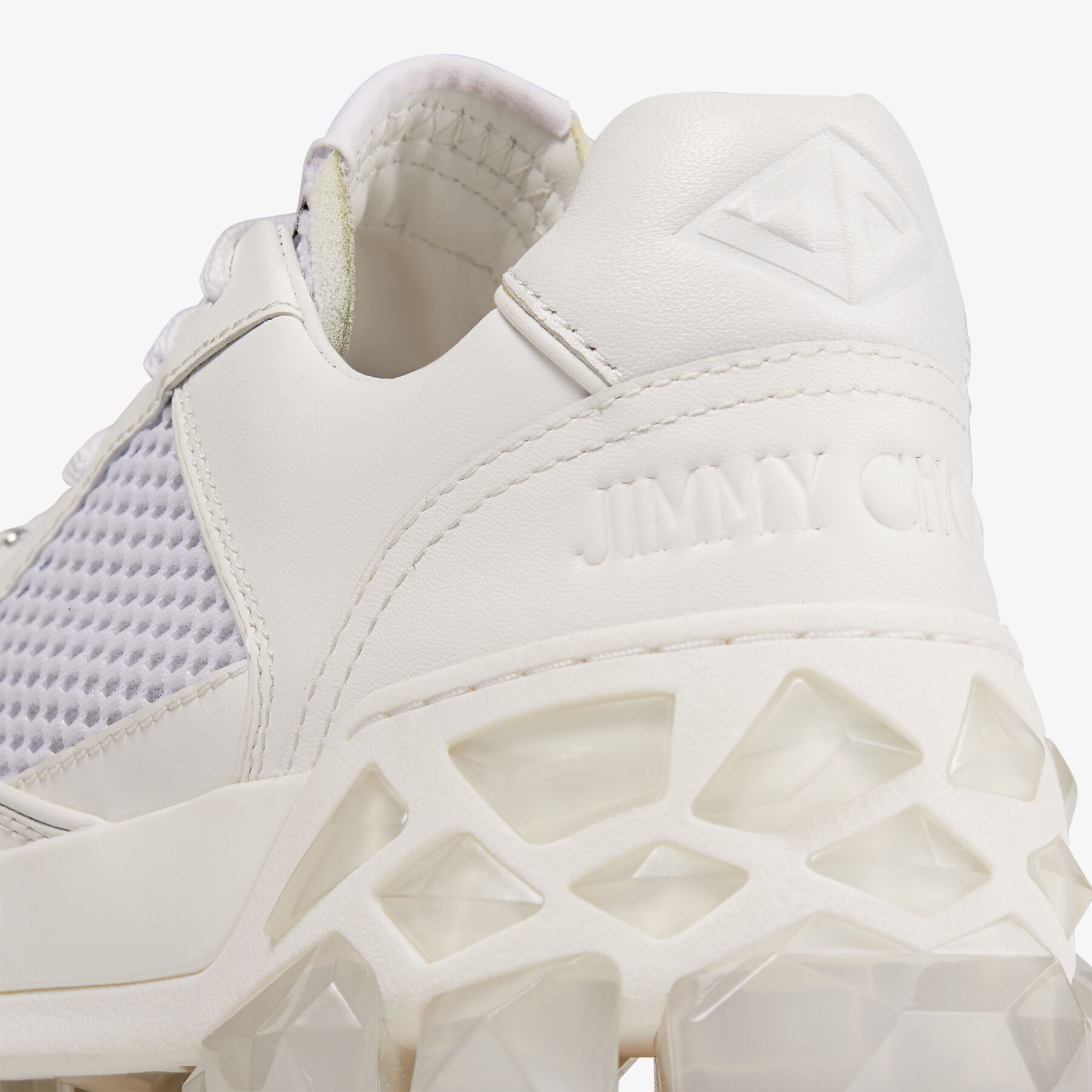White Mix Calf Leather, Crosta Suede and Air Mesh Fabric Low