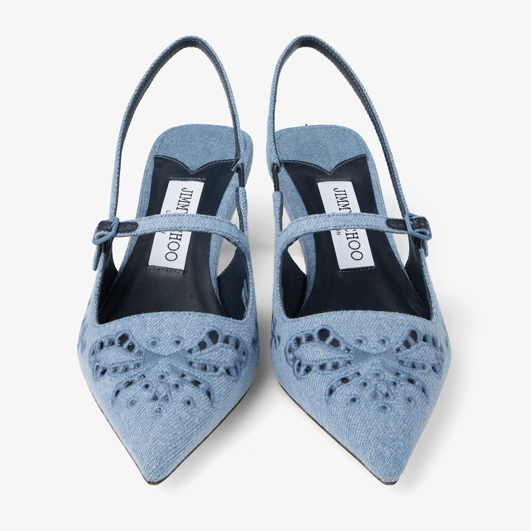 Didi 45 | Denim Pumps With Sangallo Embroidery | JIMMY CHOO