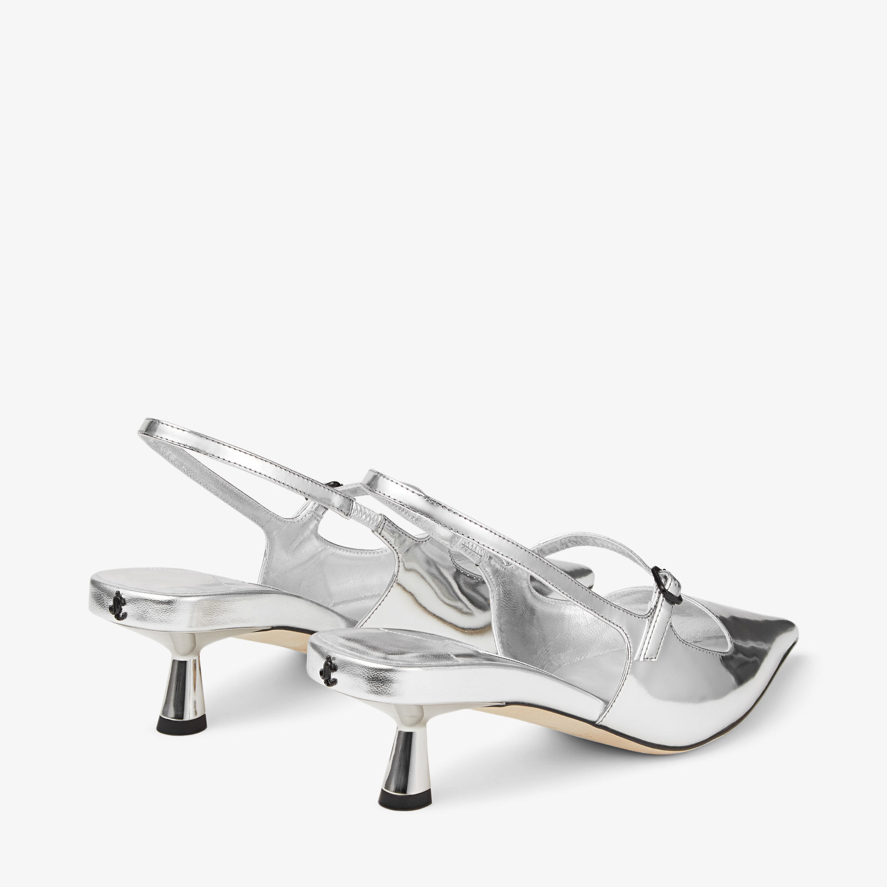 DIDI 45 | Silver Liquid Metal Leather Pointed Pumps | Autumn