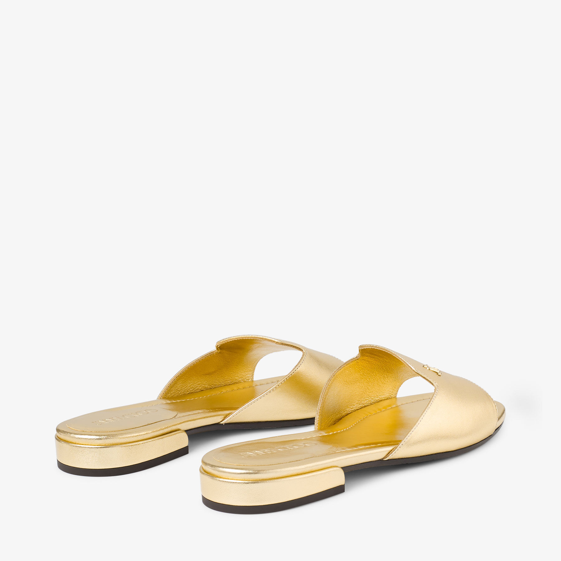 Dina Flat Gold Metallic Nappa Flats JIMMY CHOO