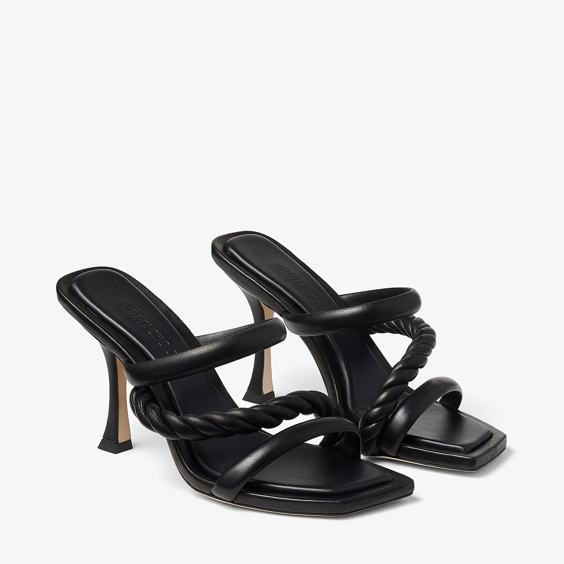 JIMMY CHOO 関税込み Diosa 90 leather mules Jimmy Choo Women's Diosa 90 High Heel Slide Sandals