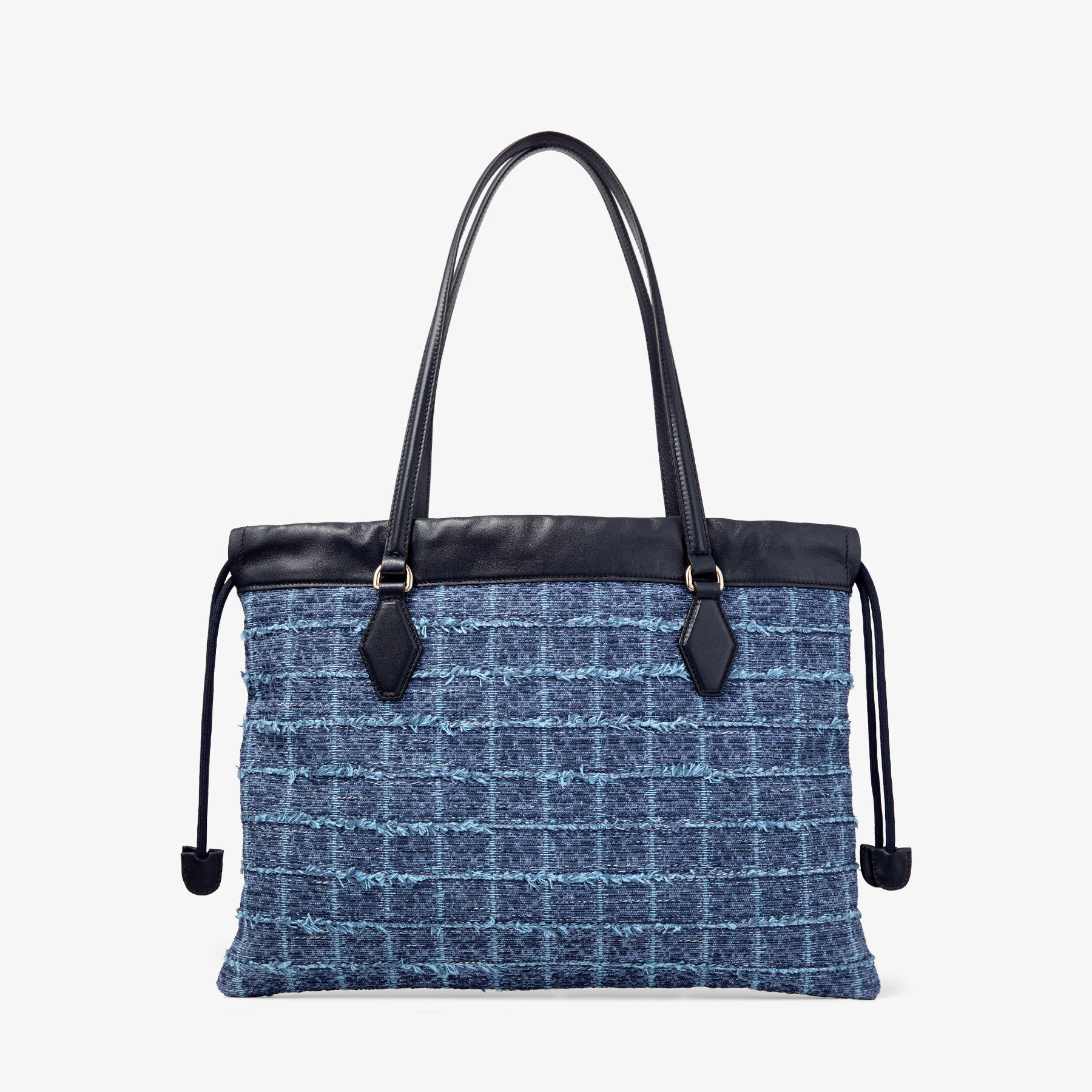 Jimmykook   トートバッグ Drawstring Tote M | Crosshatch Denim Drawstring Tote Bag with