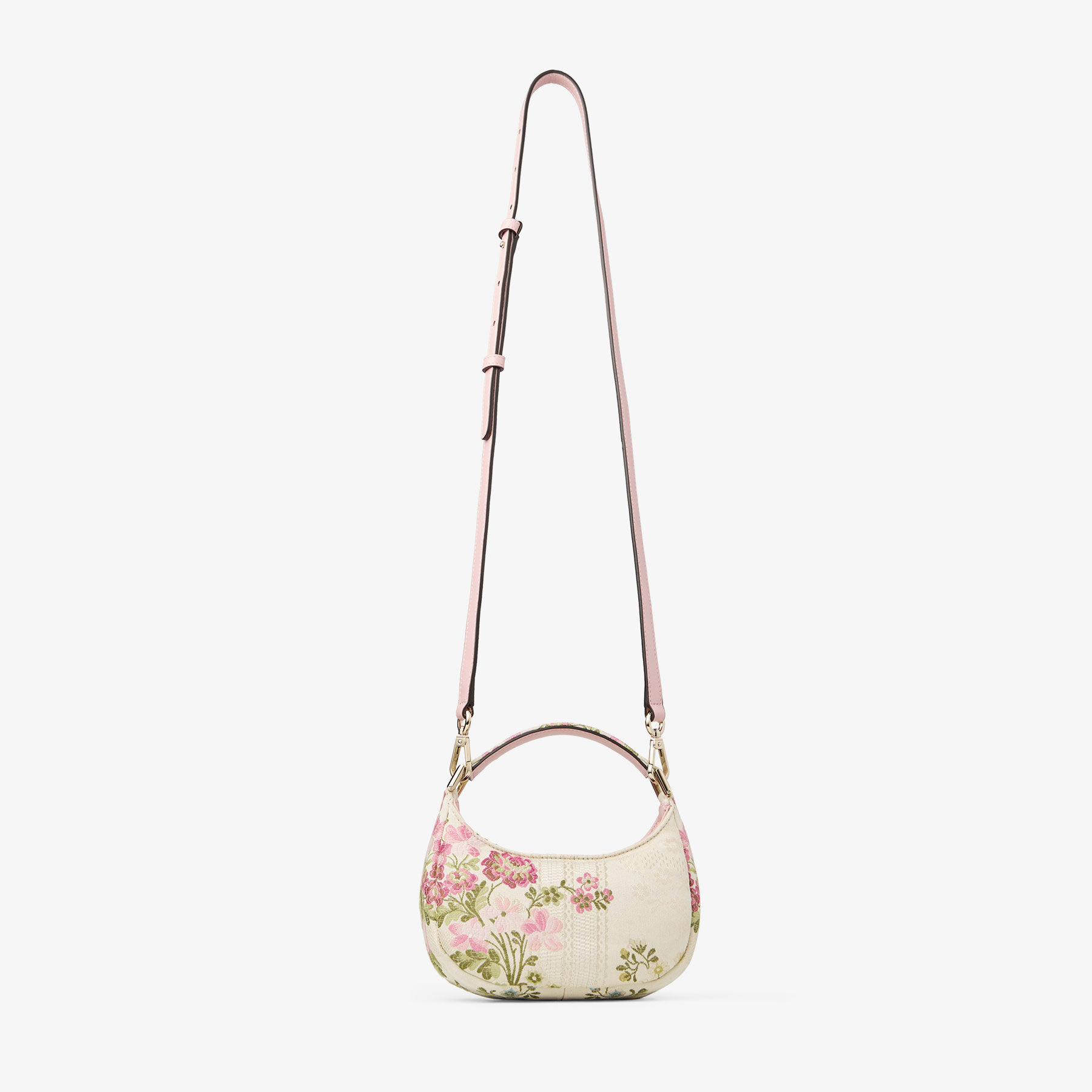 Edie Hobo Mini | Rose Floral Jacquard Mini Bag | JIMMY CHOO AU