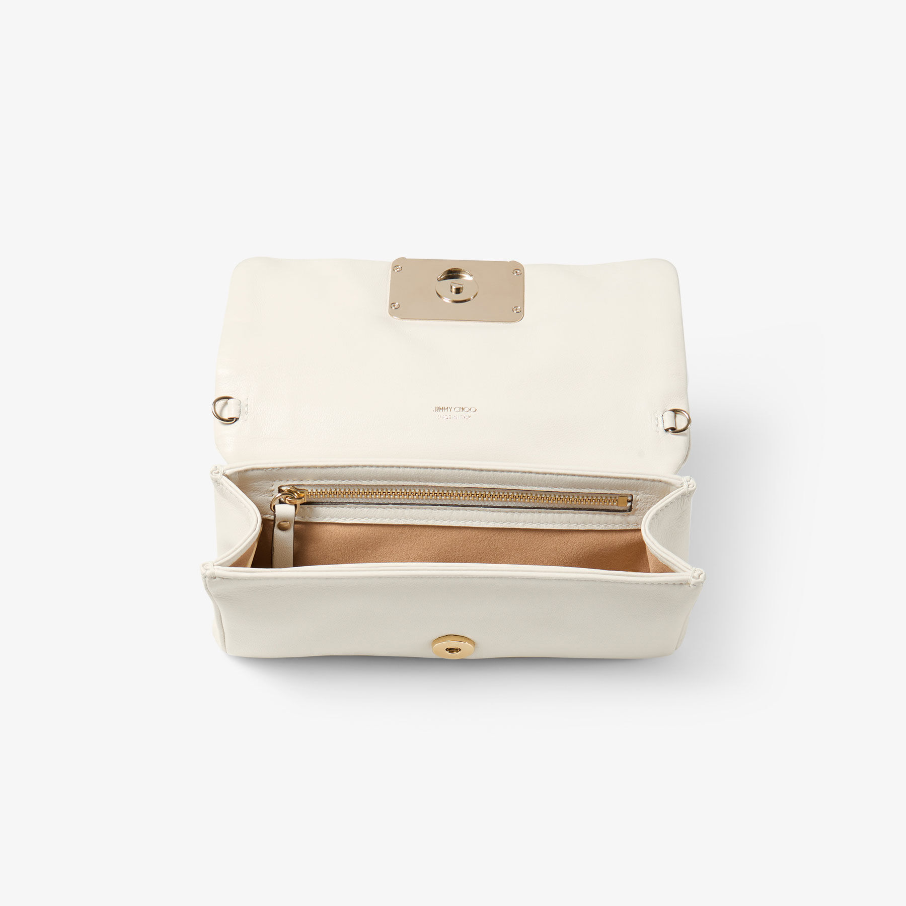 Edie Wallet/Chain | Latte Nappa Leather Mini Bag | JIMMY CHOO AU