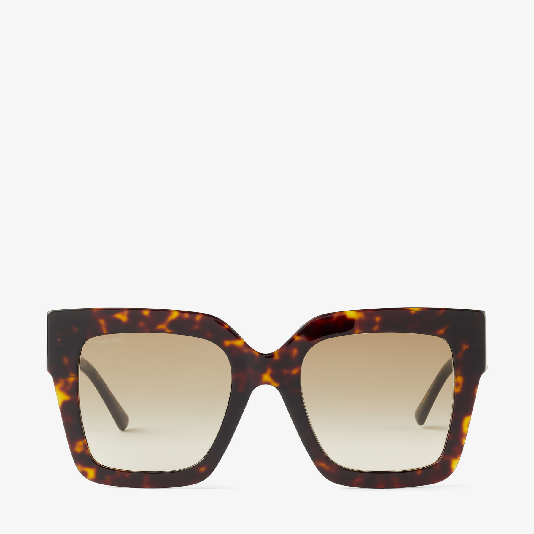 海外限定 【Jimmy Choo】 EDNA グリッター サングラス ブラウン Brown Havana Square-Frame Sunglasses with Glitter | EDNA/S