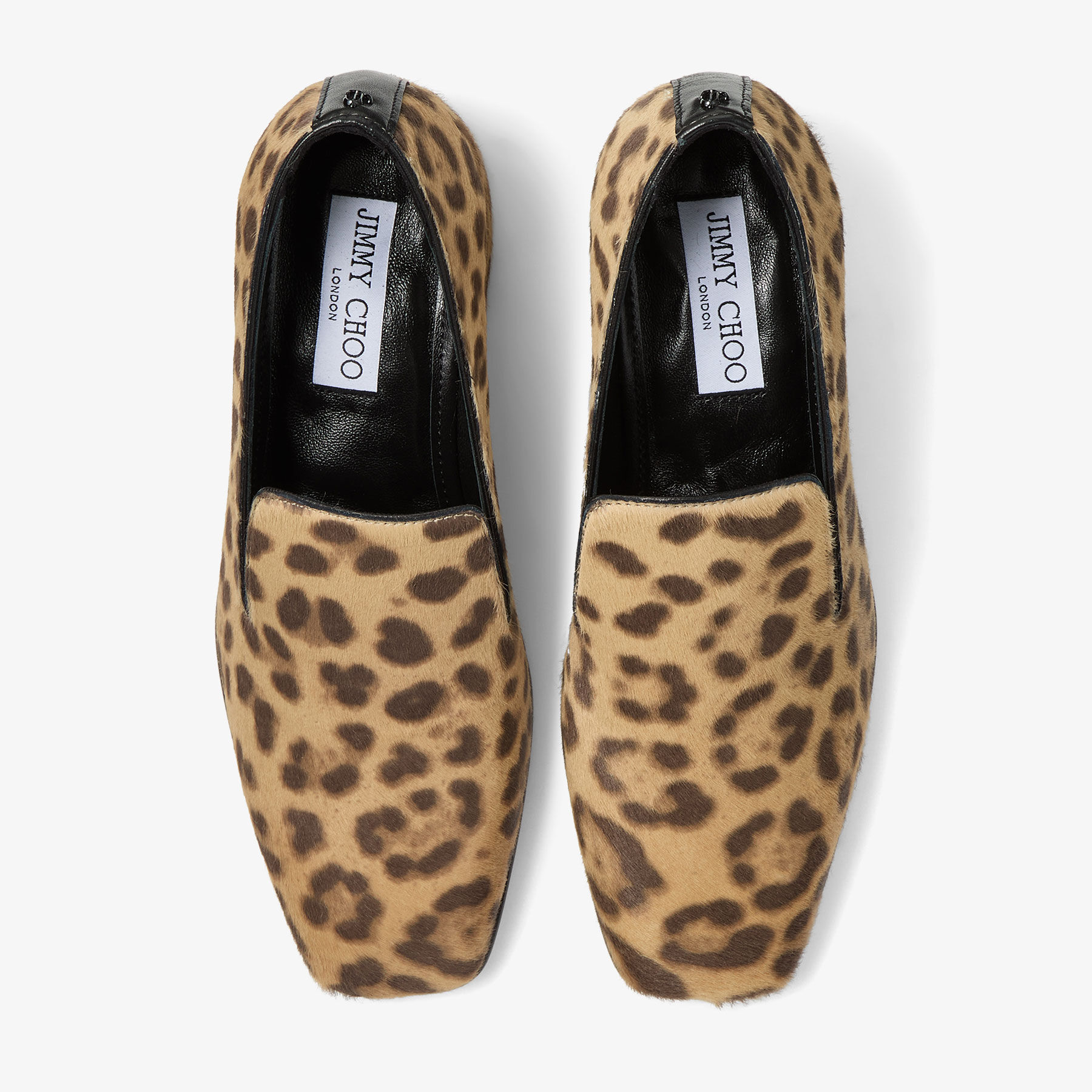 Eliot Slipper 45 F Natural Leopard Print Pony Leather Slippers