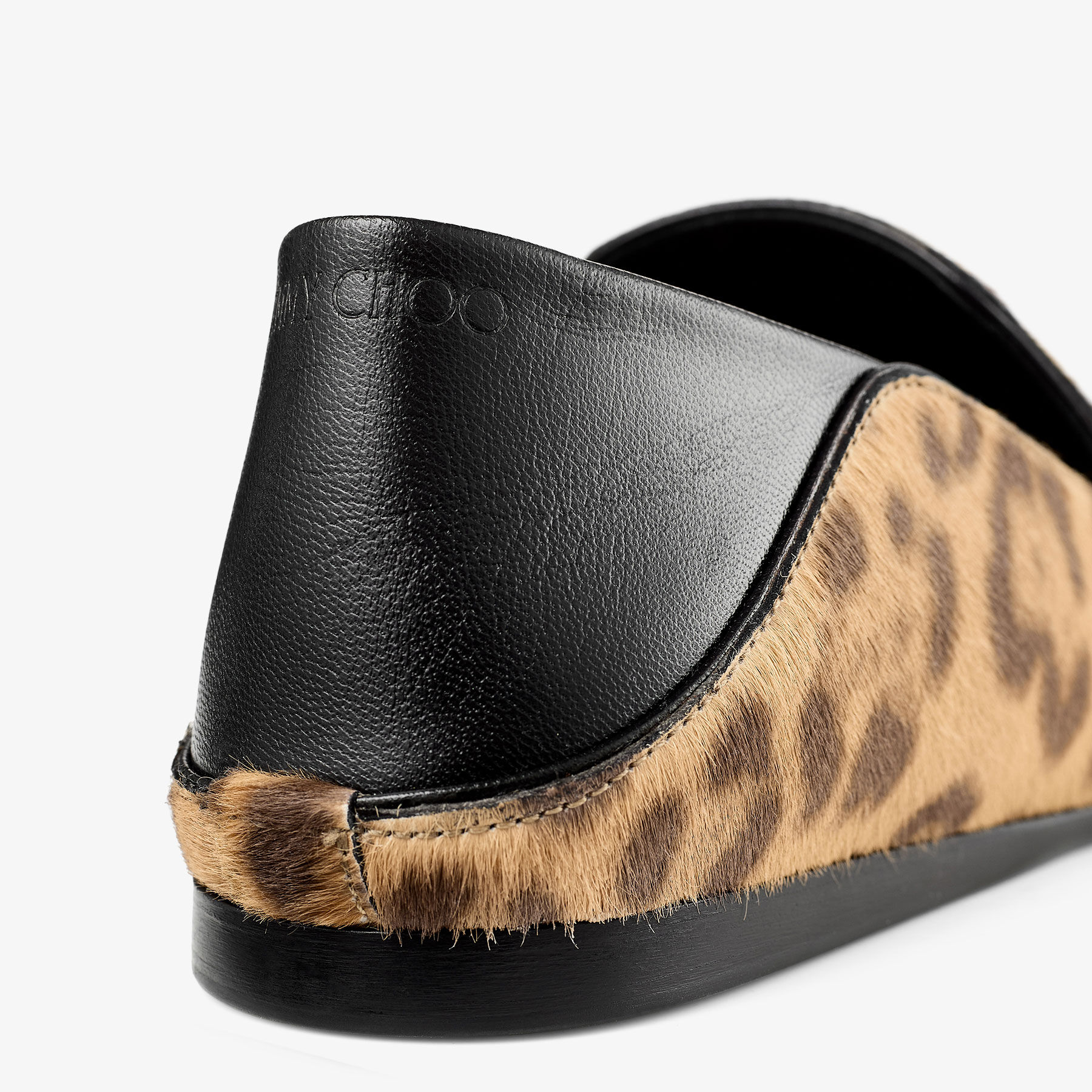 Jimmy Choo Ponyhair Slippers animal print dress shoes fur flats loafers slip ons Jimmy Choo Leopard Print Pony Hair Slingback Flats, Size 37  main image 3