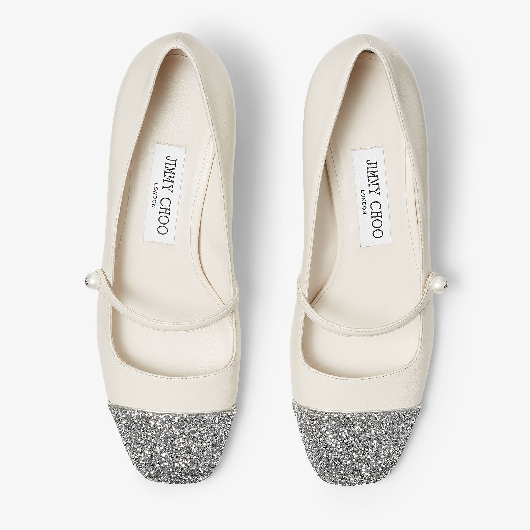 Elisa 45|Silver/Latte Glitter Leather Pumps| JIMMY CHOO Elisa 45|Silver/Latte Glitter Leather Pumps| JIMMY CHOO