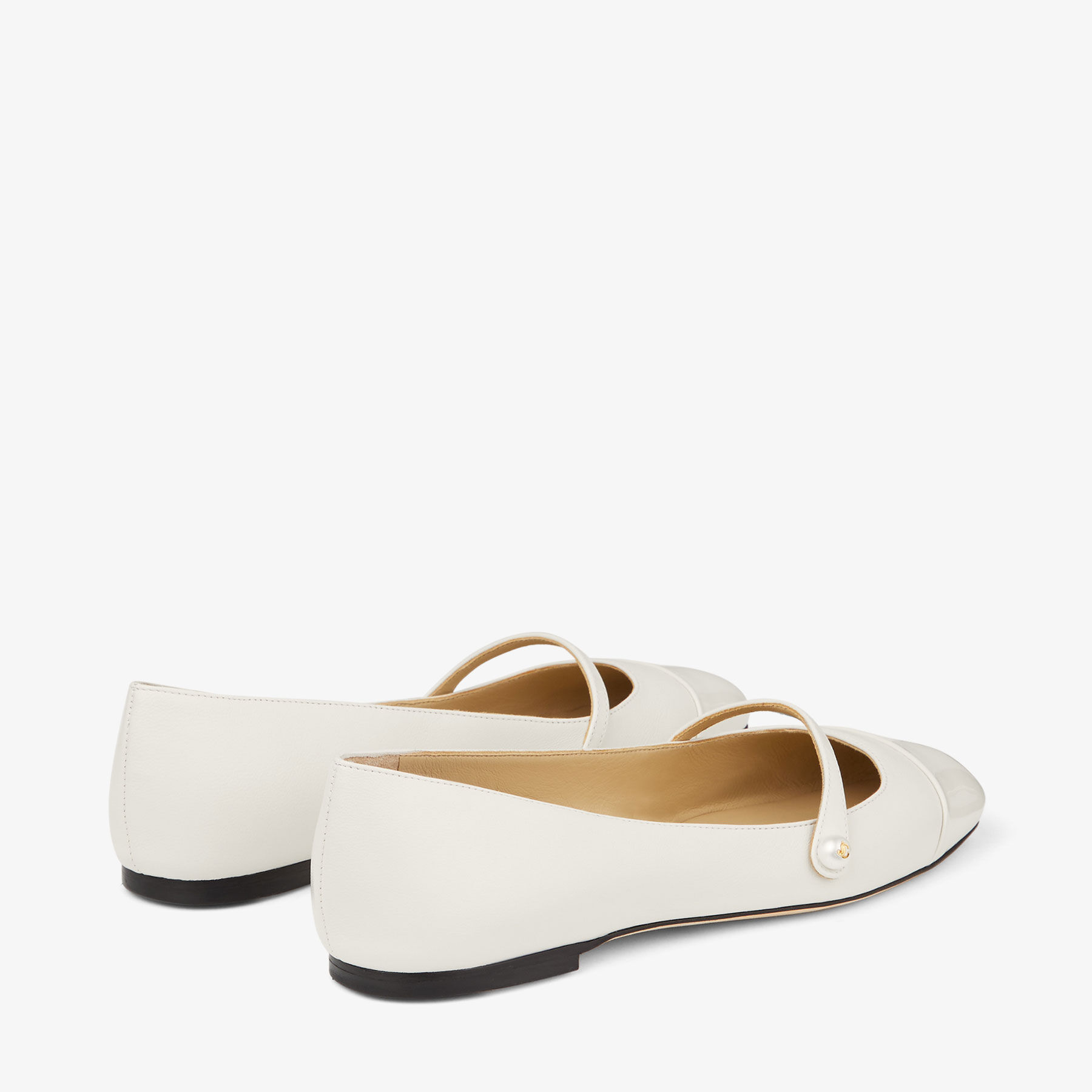 Elisa | Ballet Pink Nappa and Patent Leather Flats | New