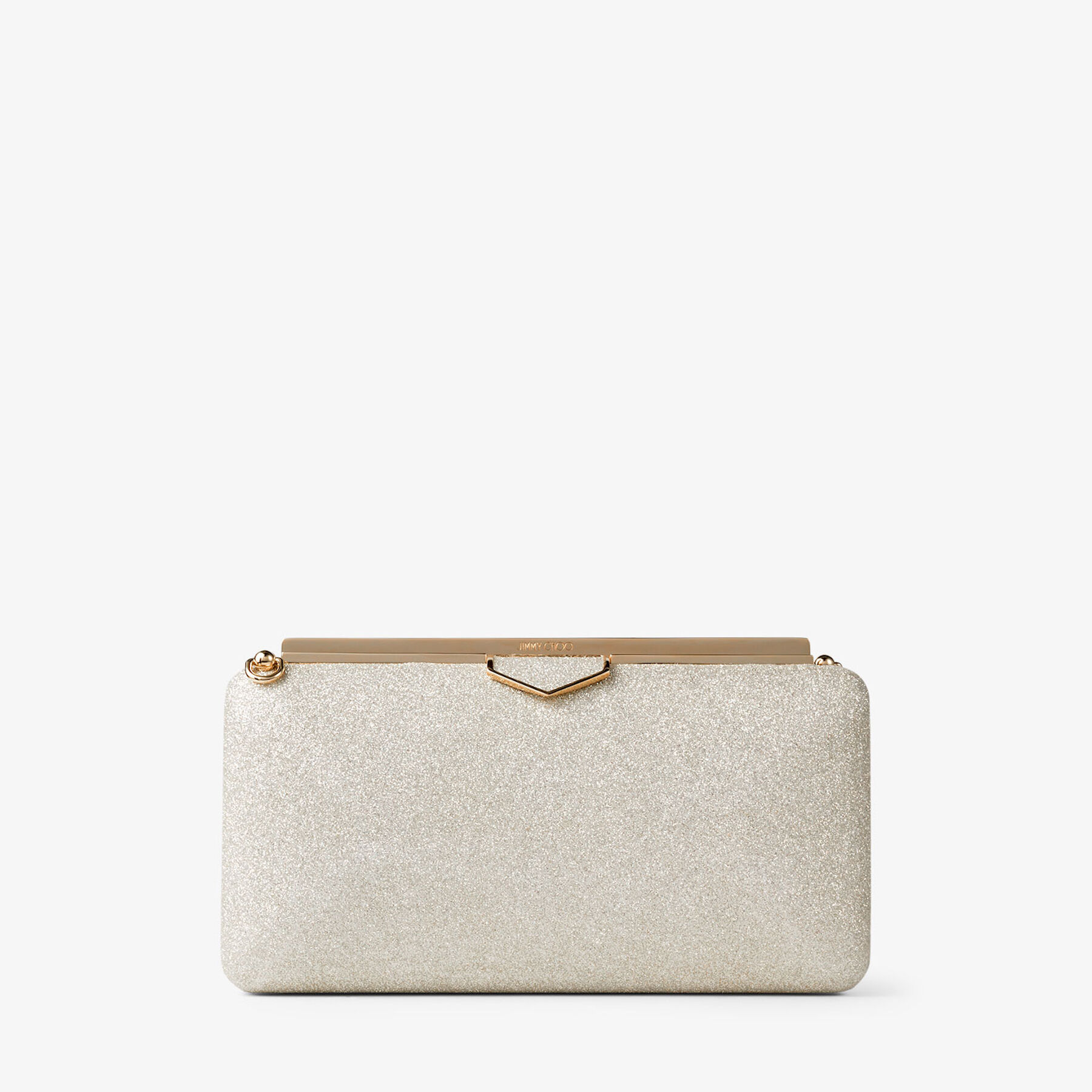 Platinum Ice Dusty Glitter Clutch Bag Ellipse Spring Summer