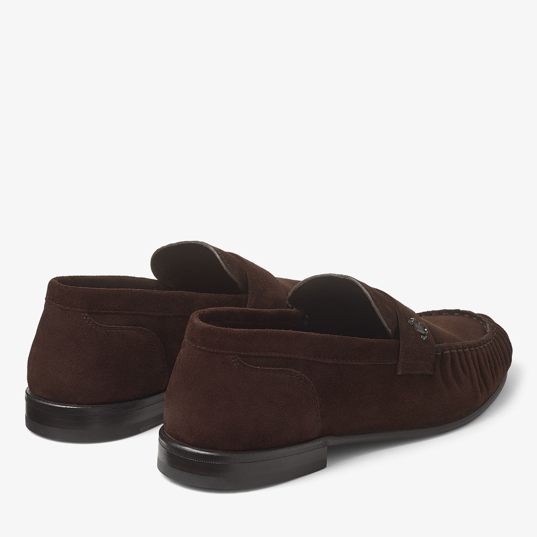 Ellis Loafer M | Chocolate Velvet Suede Loafers | JIMMY CHOO