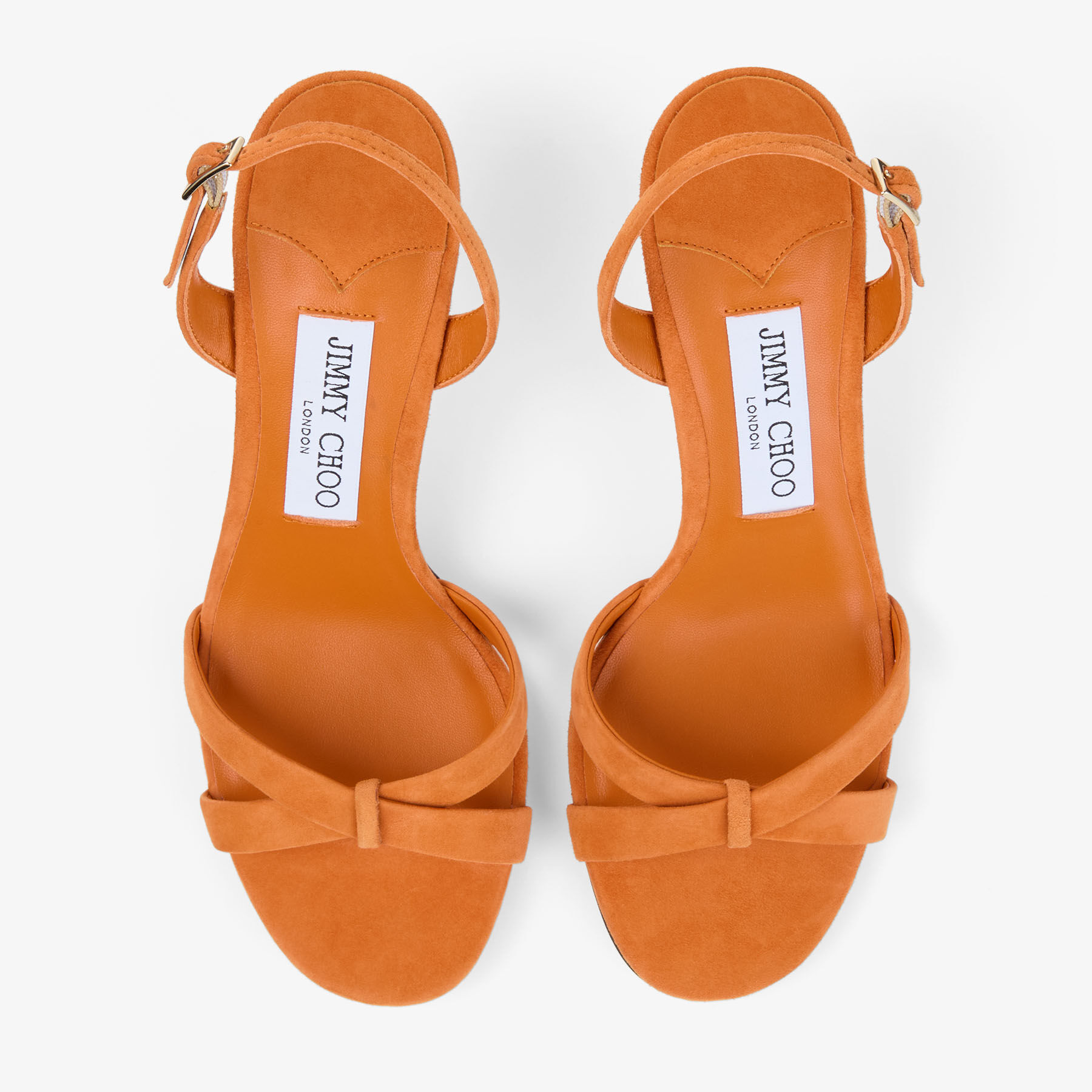 Elsy 70 | Sunset Orange Suede Crossover Slingbacks | JIMMY CHOO
