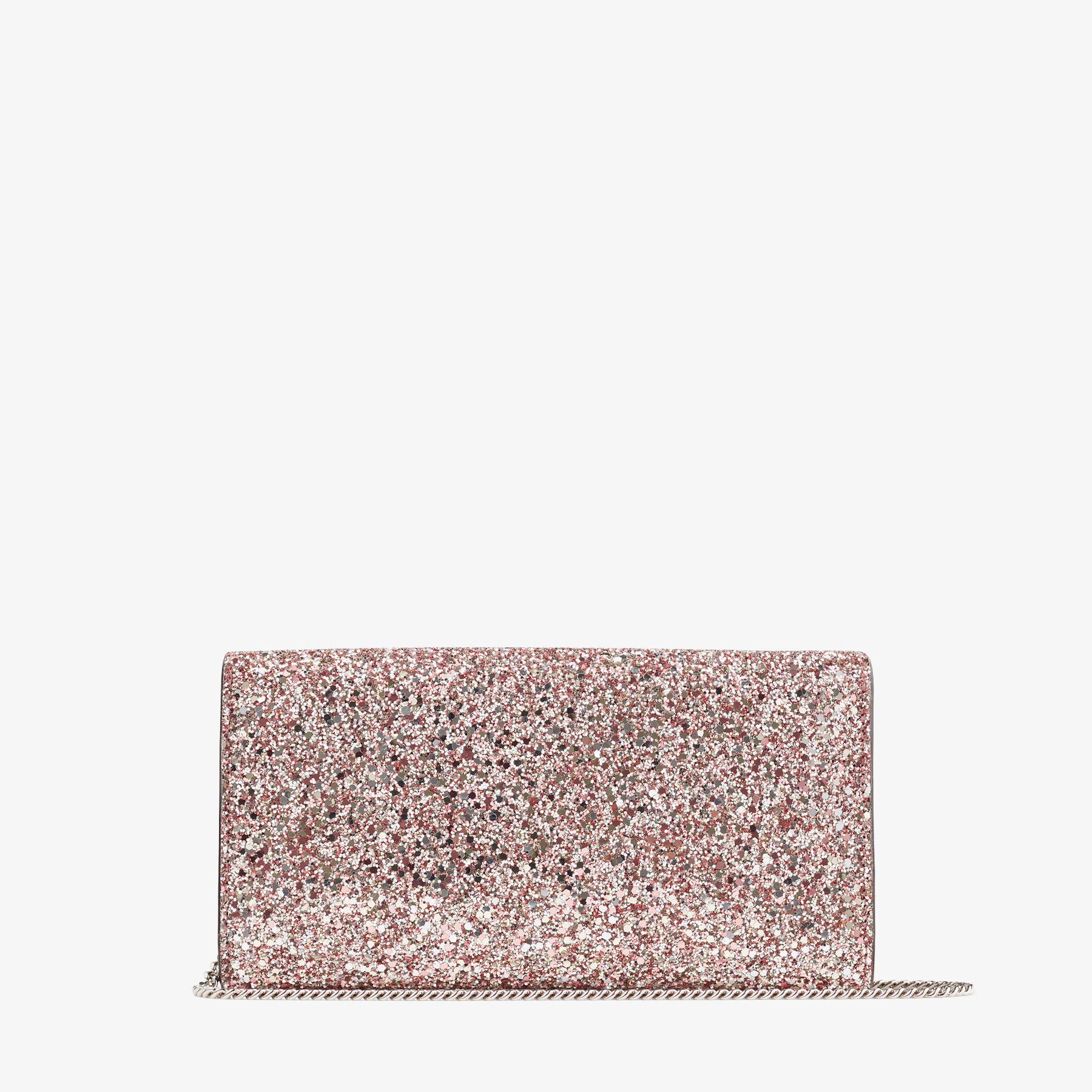 Rose Coarse Glitter Fabric Clutch Bag | EMMIE | Winter 2021