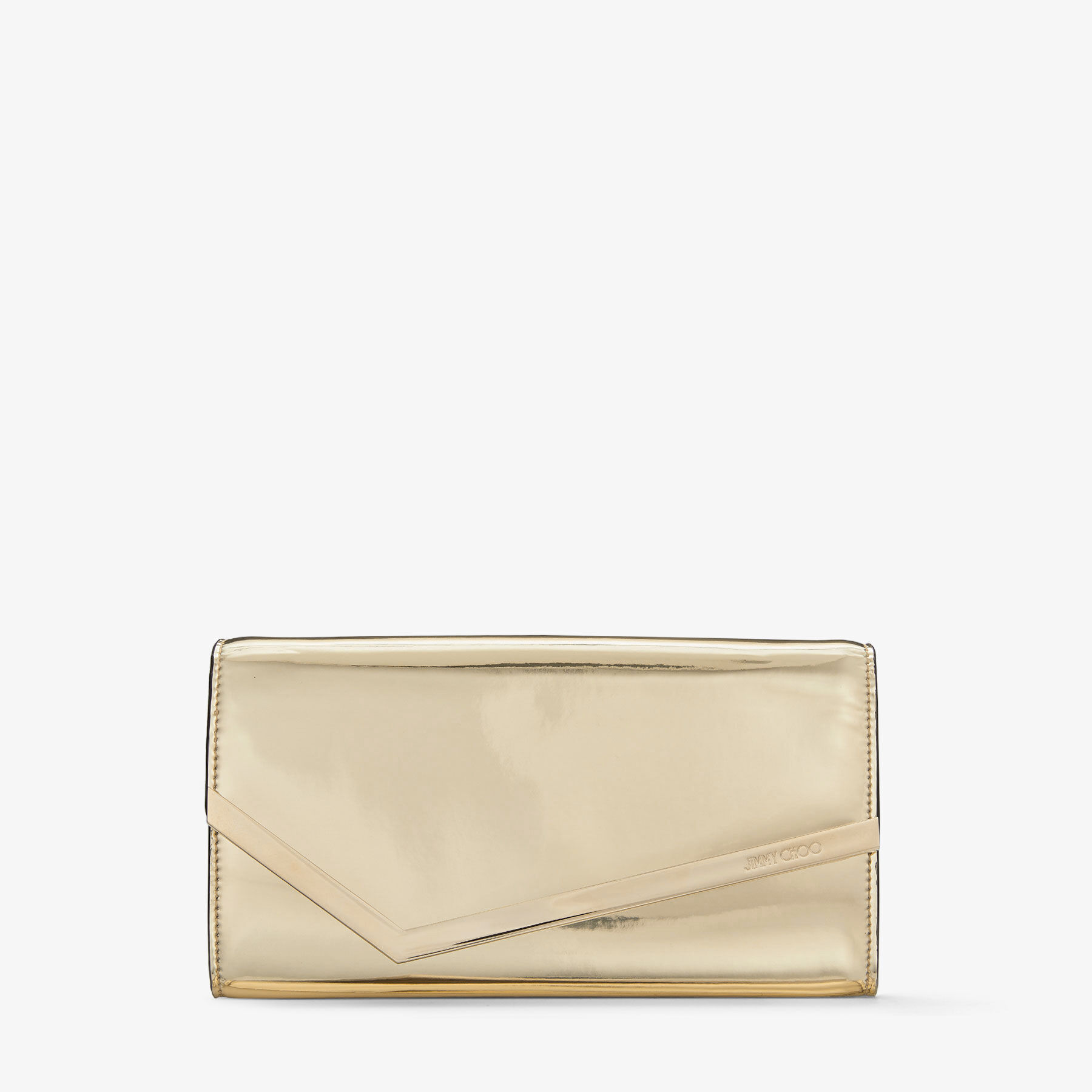 EMMIE | Gold Mirror Fabric Clutch Bag | Summer Collection