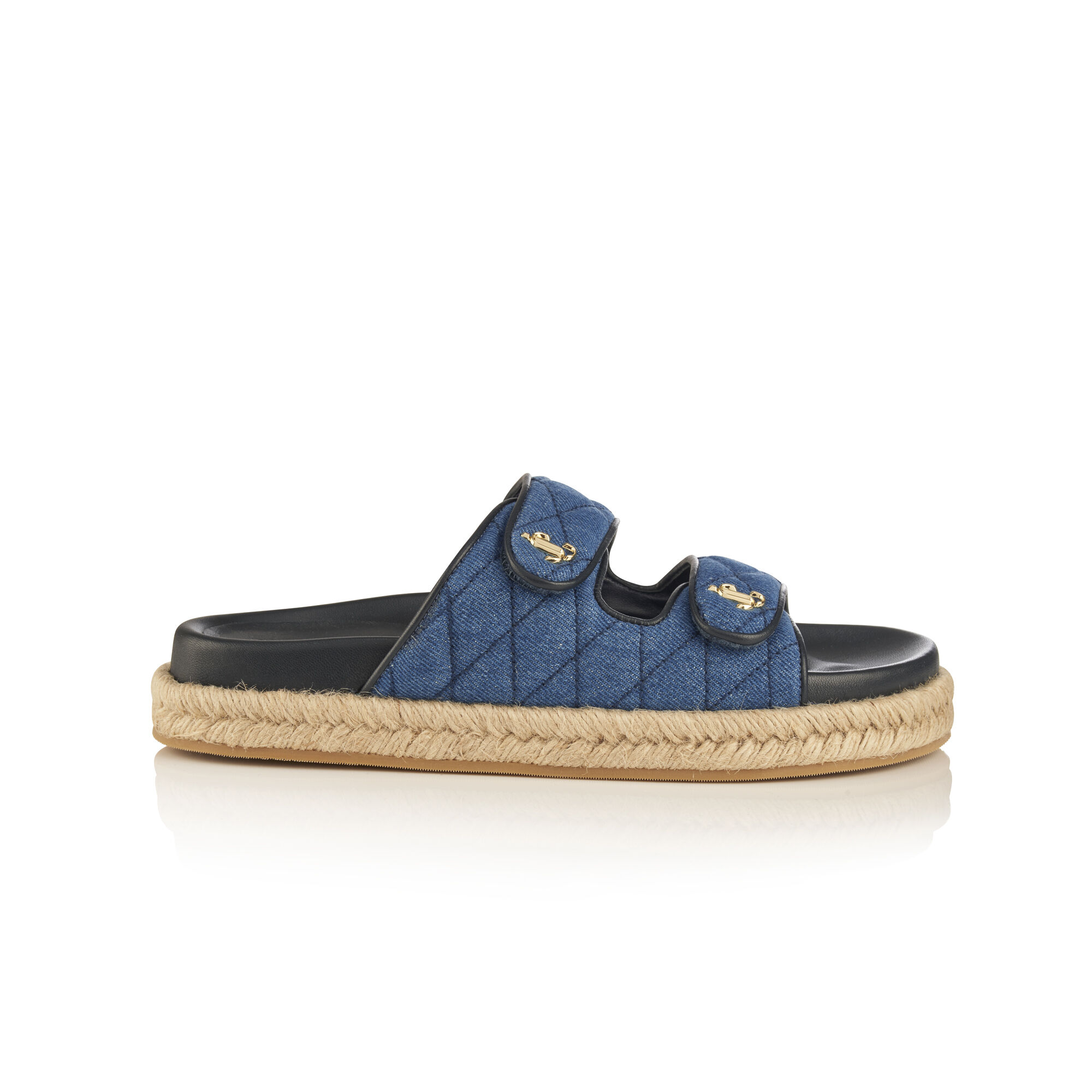 【おまけ付】 Farone Lug | Quilted Denim Flat Sandals | New Collection 靴