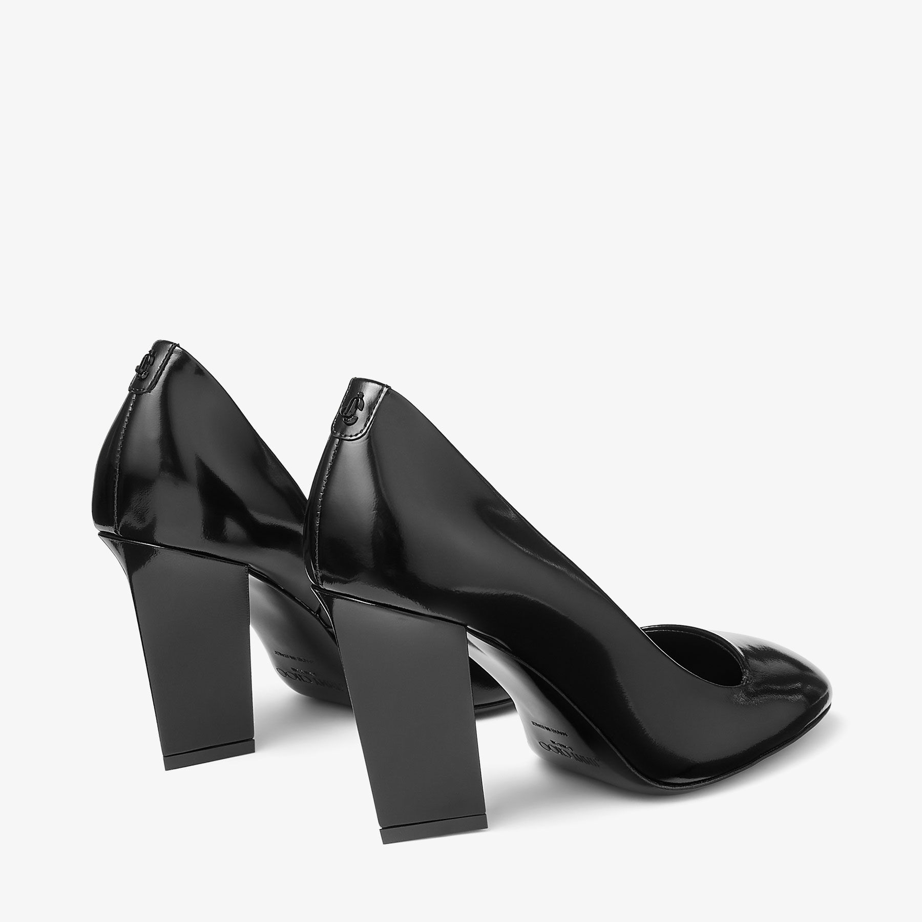 Farren 85 | Black Soft Spazzolato Leather Pumps | JIMMY CHOO
