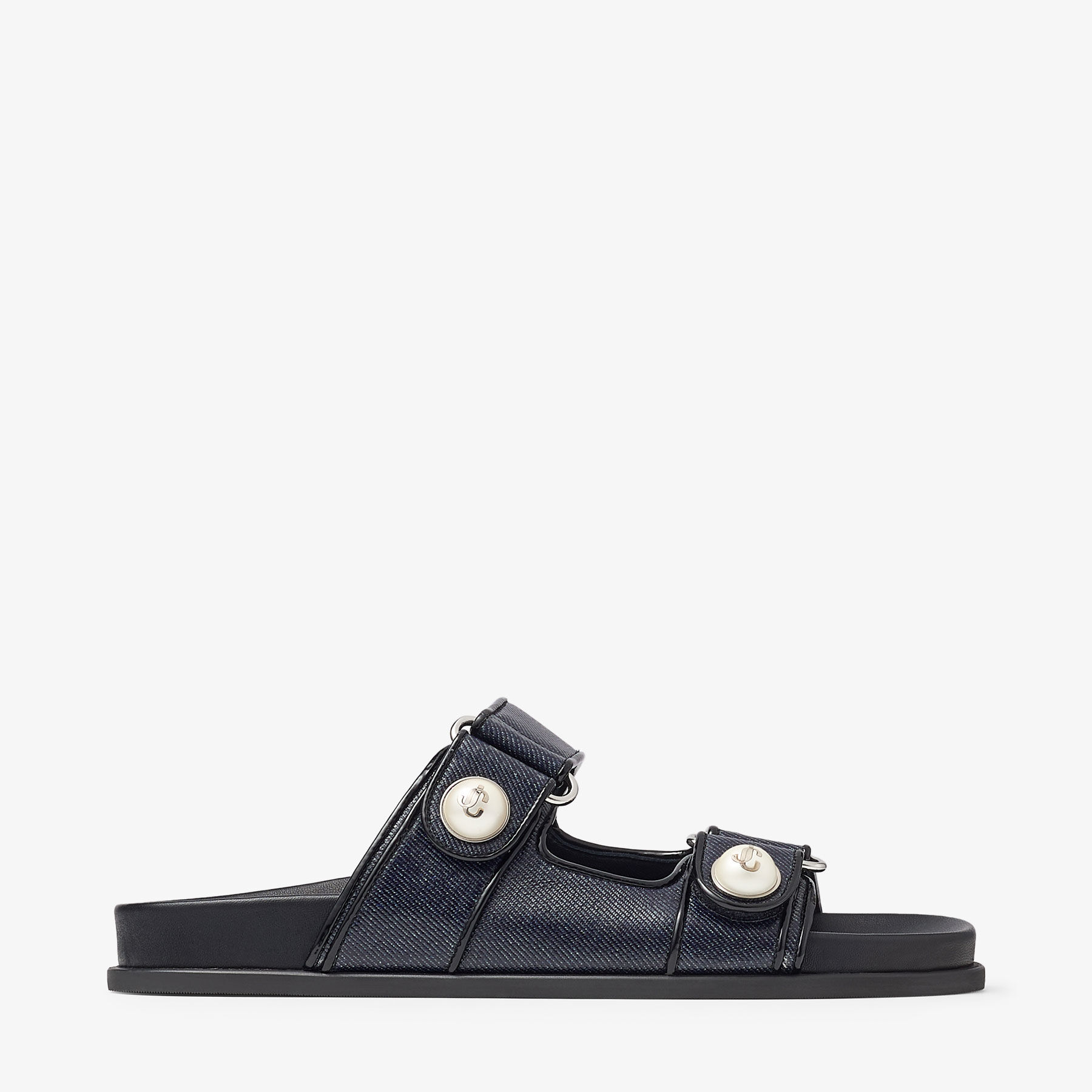 Fayence | Glazed Denim Sandals | New Collection| JIMMY CHOO