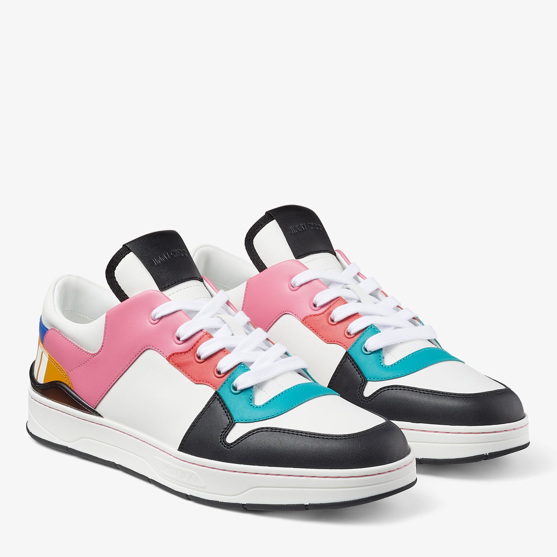 FLORENT/M | Multi Leather Trainers with Choo Lettering