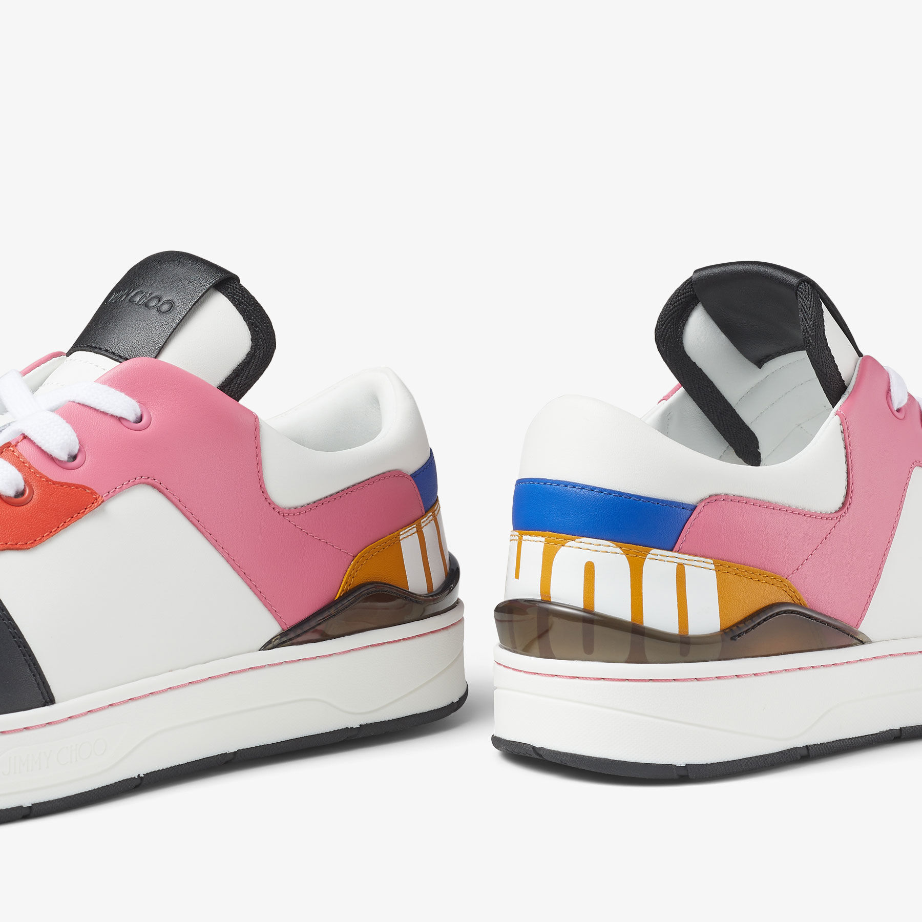 FLORENT/M | Multi Leather Trainers with Choo Lettering