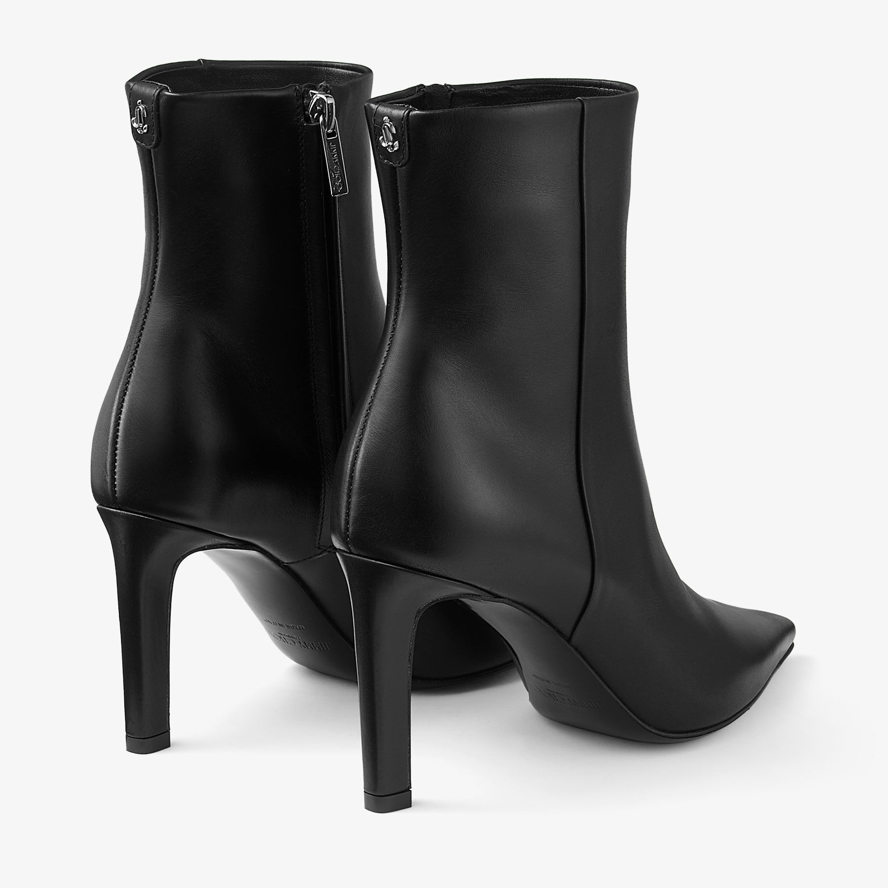 Frankie Ankle Boot 85 | Black Calf Leather Ankle Boots | JIMMY CHOO